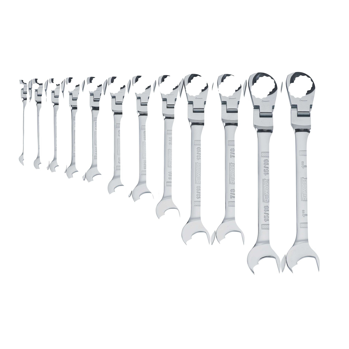 DEWALT Ratcheting Wrench Set, SAE, Flexible, 12-Piece