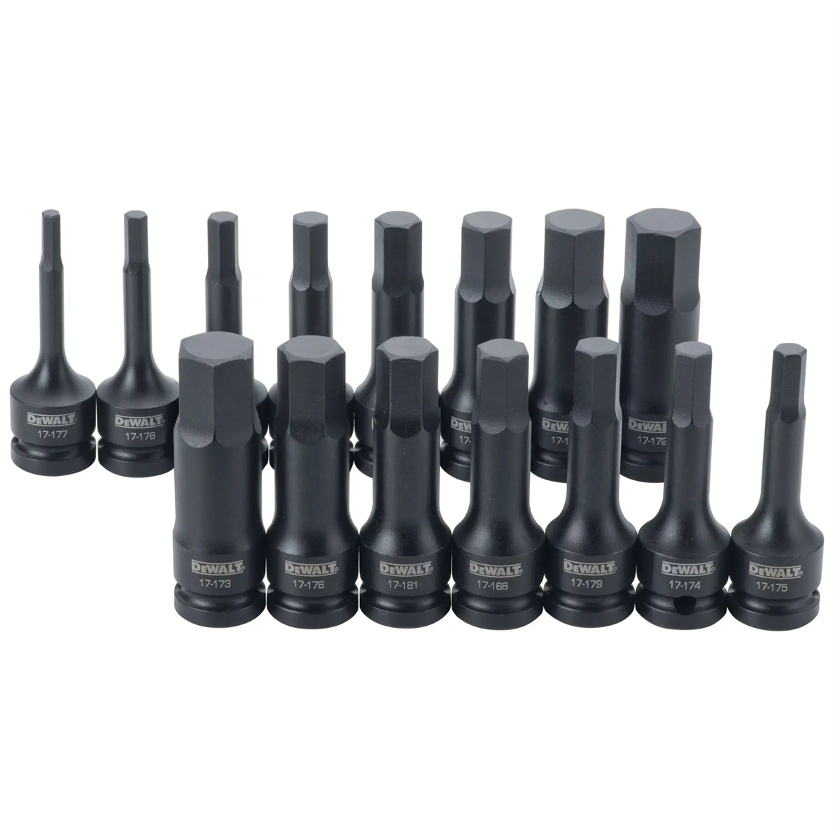 DEWALT 15 Piece 1/2 in Drive Combination Impact Hex Bit Socket Set