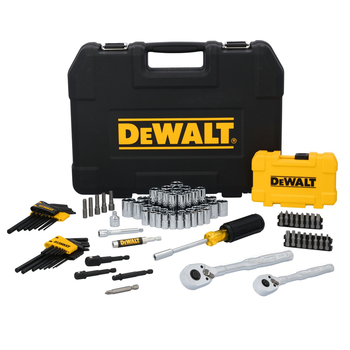 DeWalt 96Pc 14/38Dr Socket Set W/Pta Box