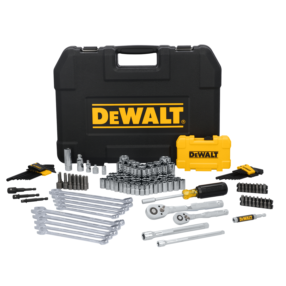 DeWalt 142-Piece 1/4 Inch and 3/8 Inch Drive Mechanics Tool Set
