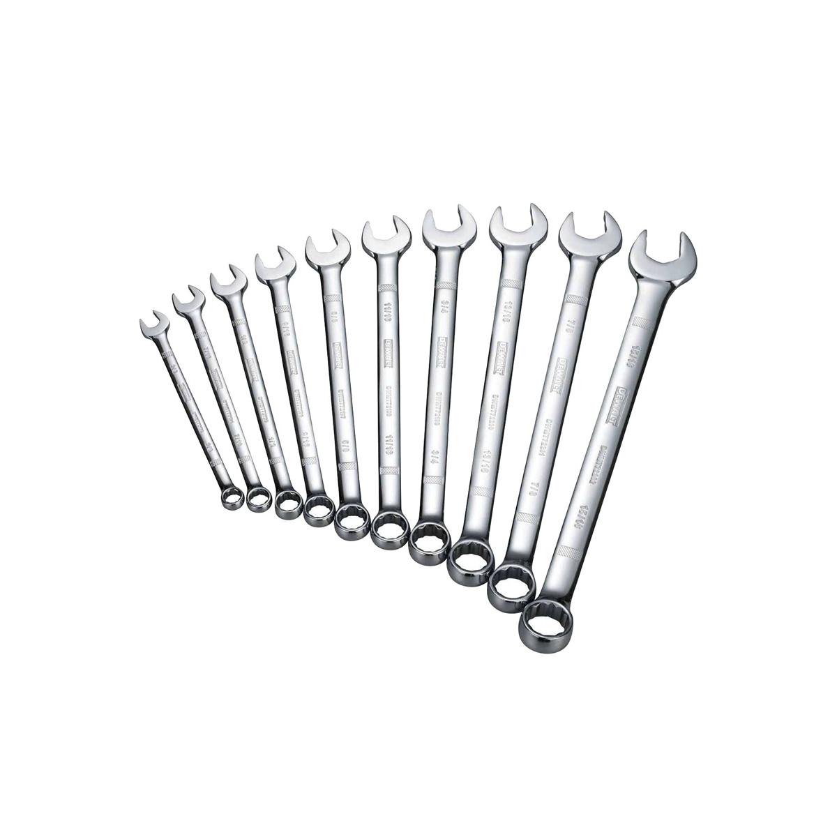 DEWALT Combination Wrench Set, SAE/Mm, 10 Piece