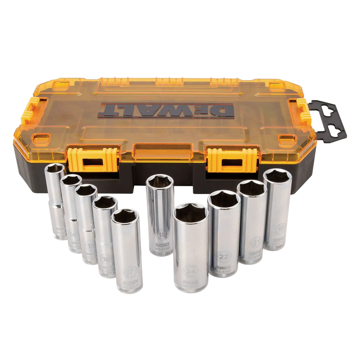 DEWALT Drive Socket Set, Metric, 1/2-Inch Drive, 10-Piece