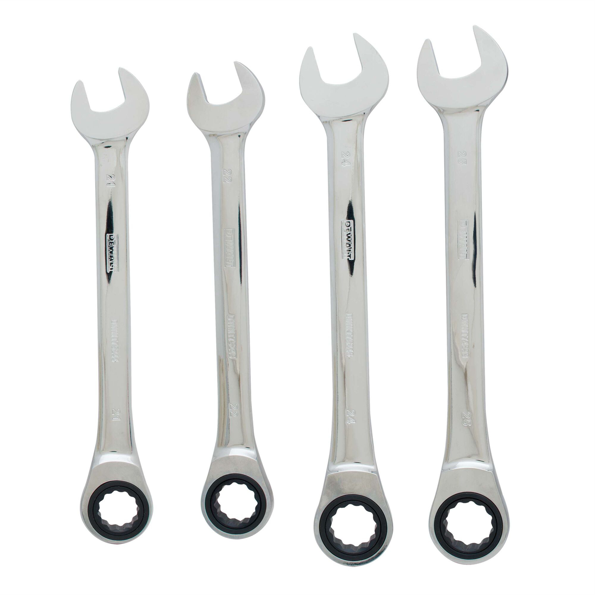 DEWALT Ratcheting Combination Wrench Set, 4-Piece Metric