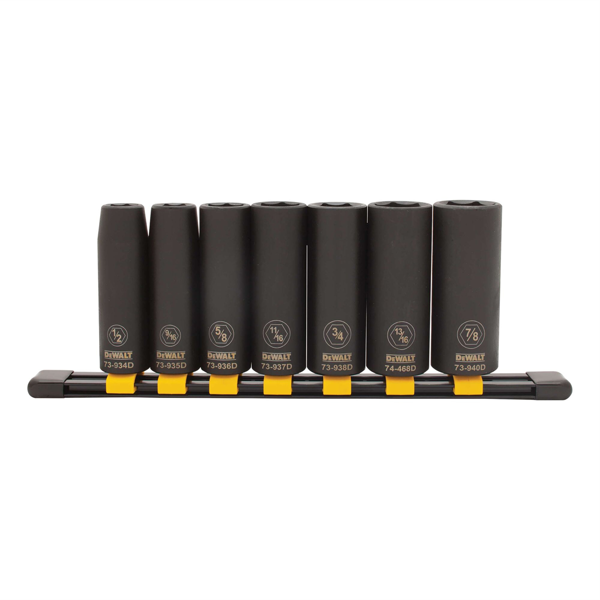 DEWALT Impact Sockets SAE Deep 7Pc