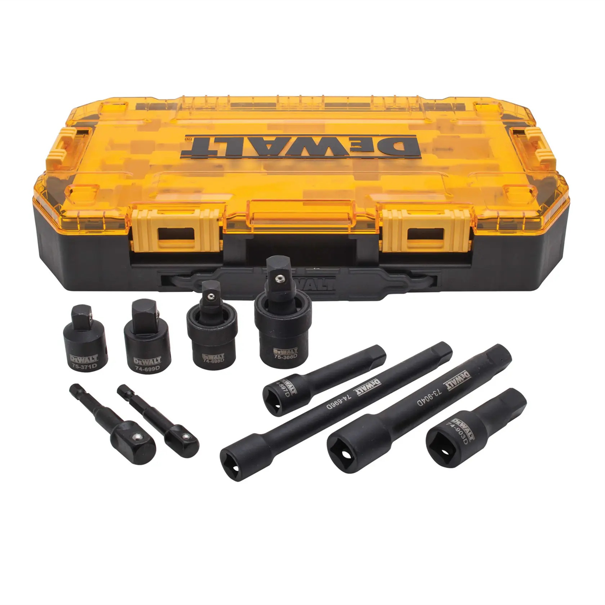 DEWALT Impact Driver Socket Adapter Set, 10-Piece 3/8" & 1/2" Drive Metric