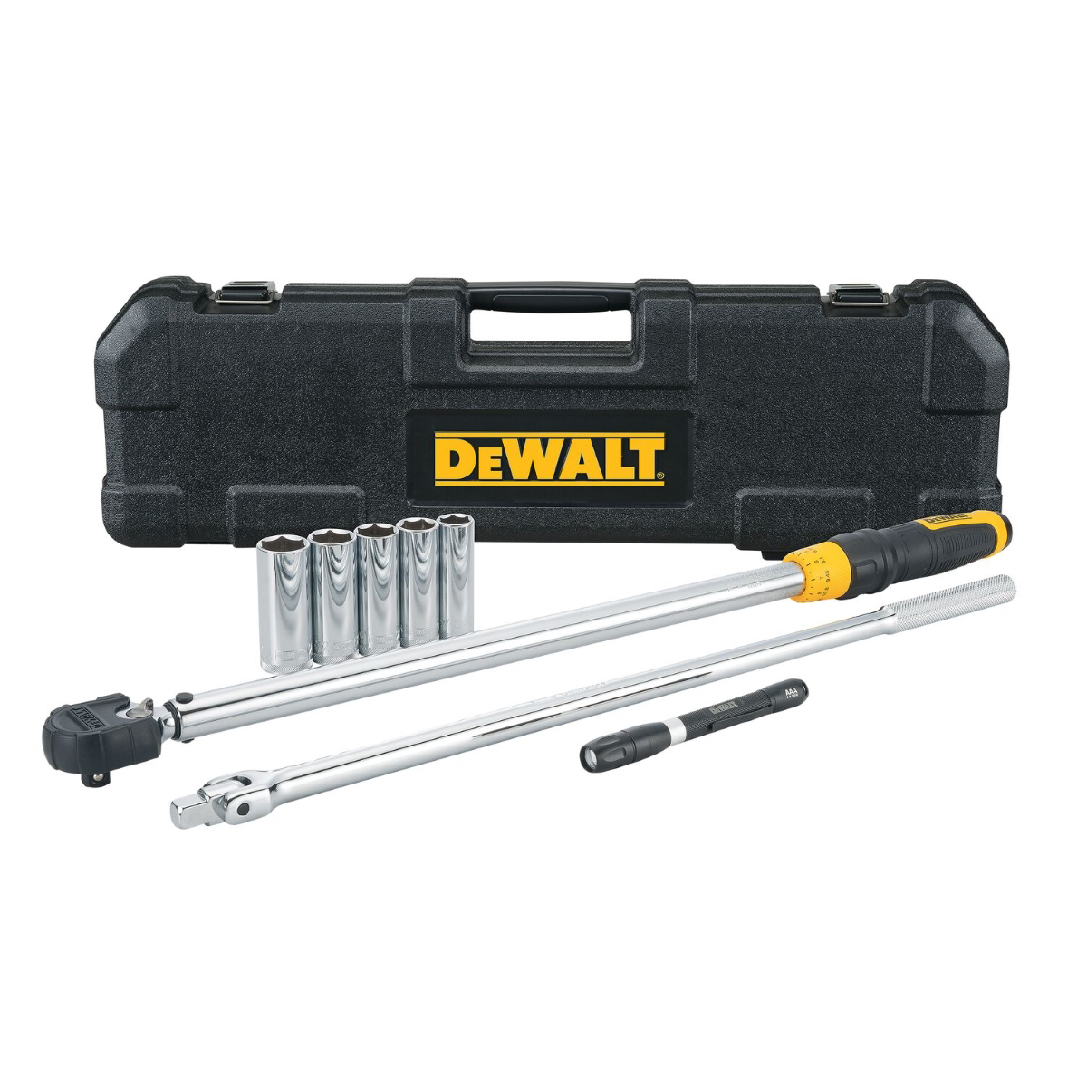 DeWalt 1/2 in Drive Torque Wrench Tire Change Kit (8 pc)