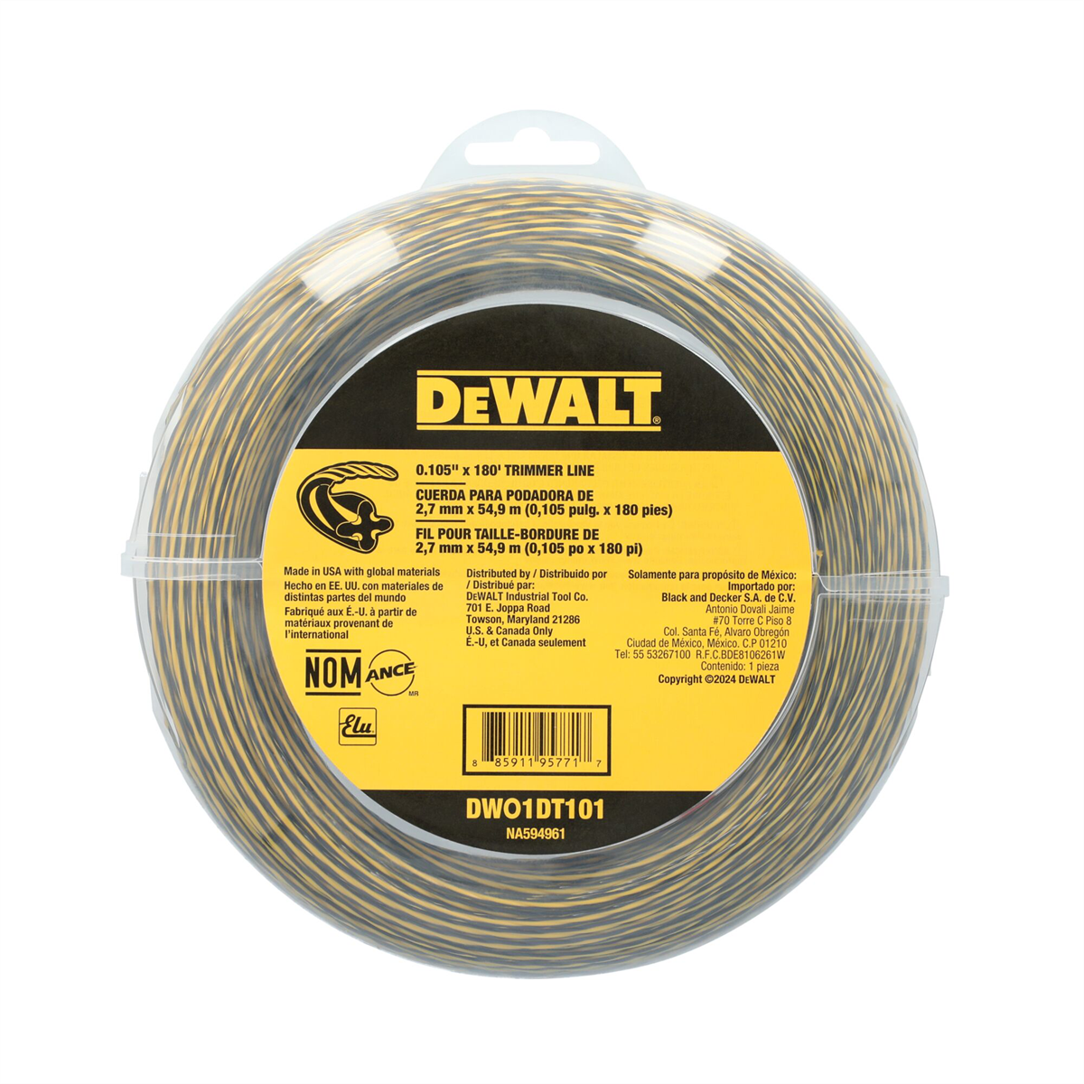 DeWalt 0.105 Inch x 180 Foot Trimmer Line