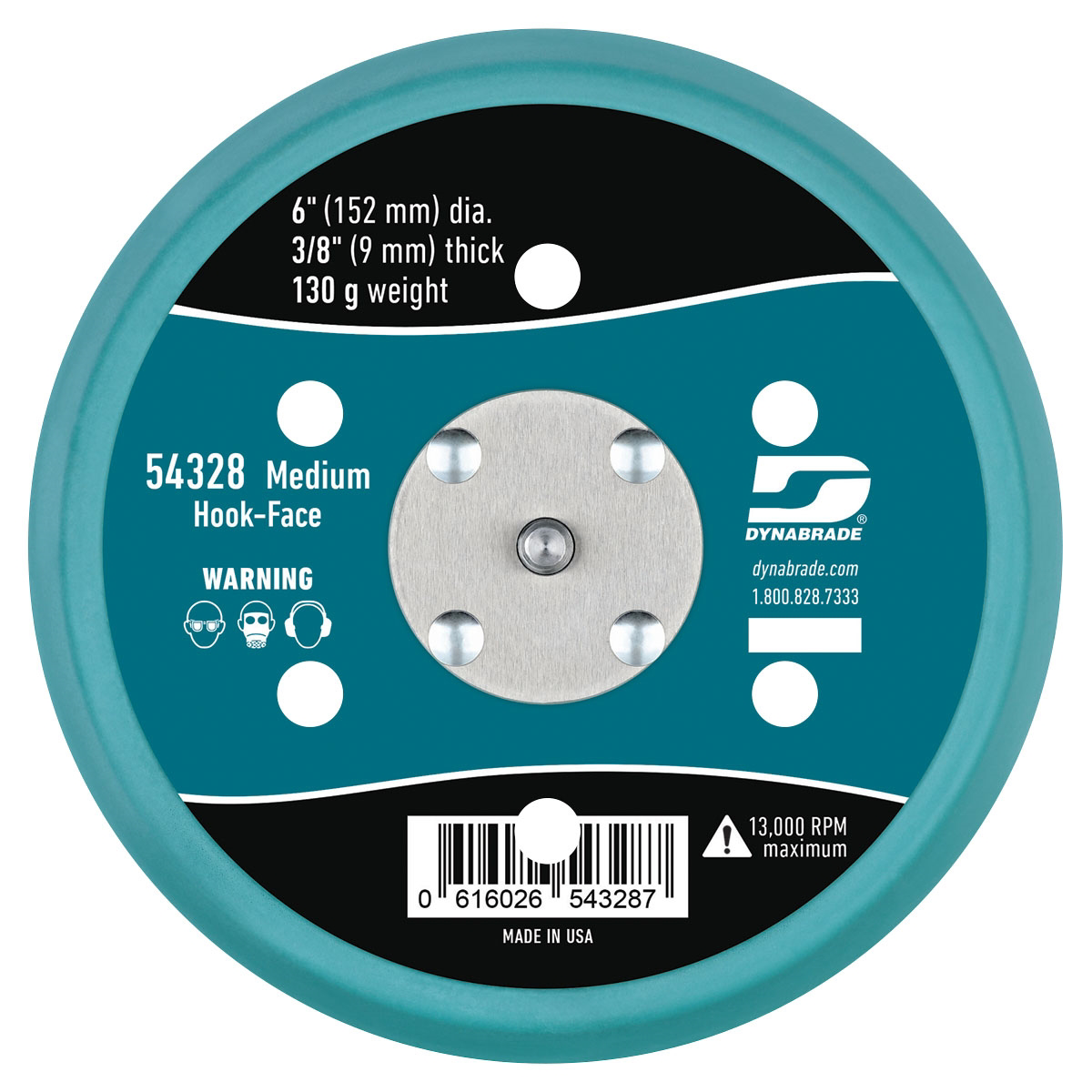 Dynabrade 6 IN HOOK-FACE SANDING PAD
