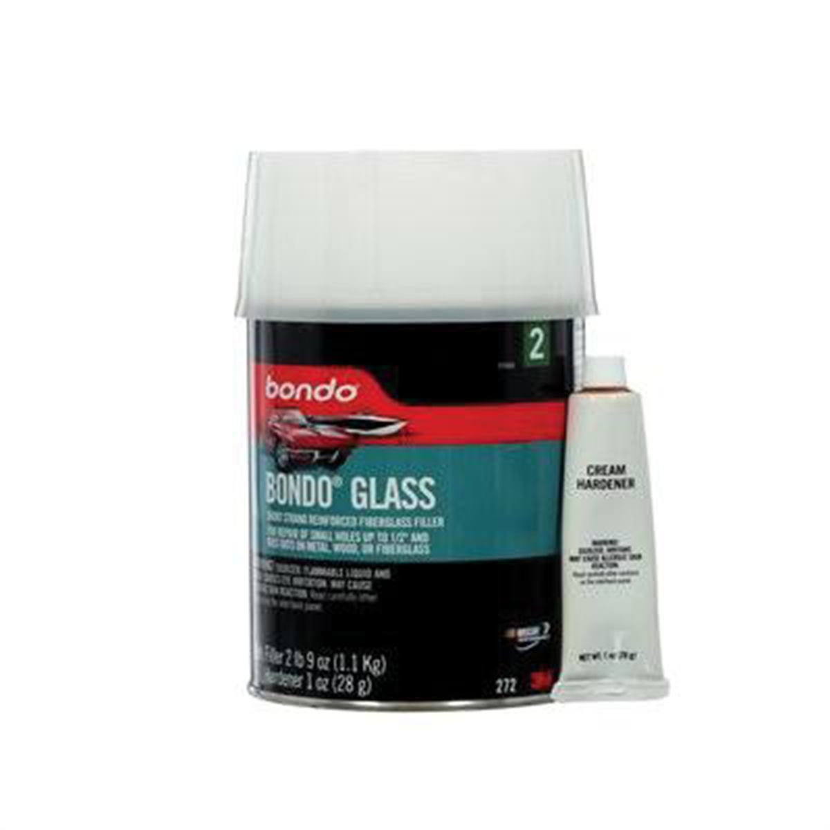 Dynatron Bondo 00272 Glass Reinforced Filler, 1 qt Can, Green, Paste