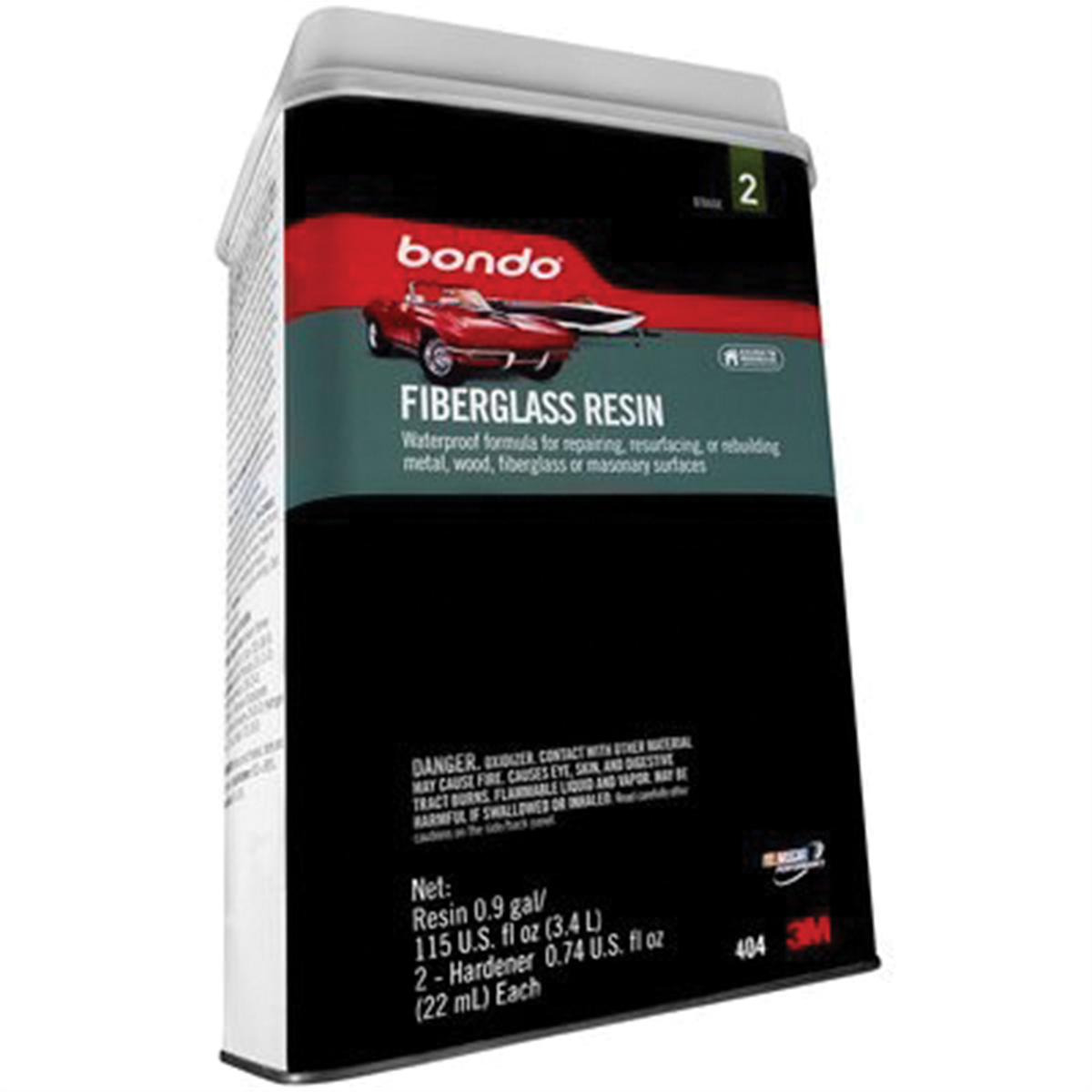 Dynatron Bondo 401 Fiberglass Resin, 1 pt Can, Clear, Liquid