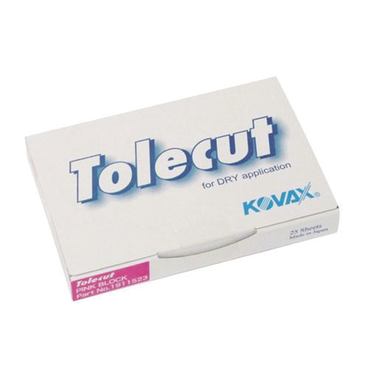 Eagle Abrasives, Inc. KOVAX Tolecut 191-1523 Sanding Sheet, 70 mm W x 114 mm L, 1500 Grit, Aluminum Oxide Abrasive, Pink, Dry