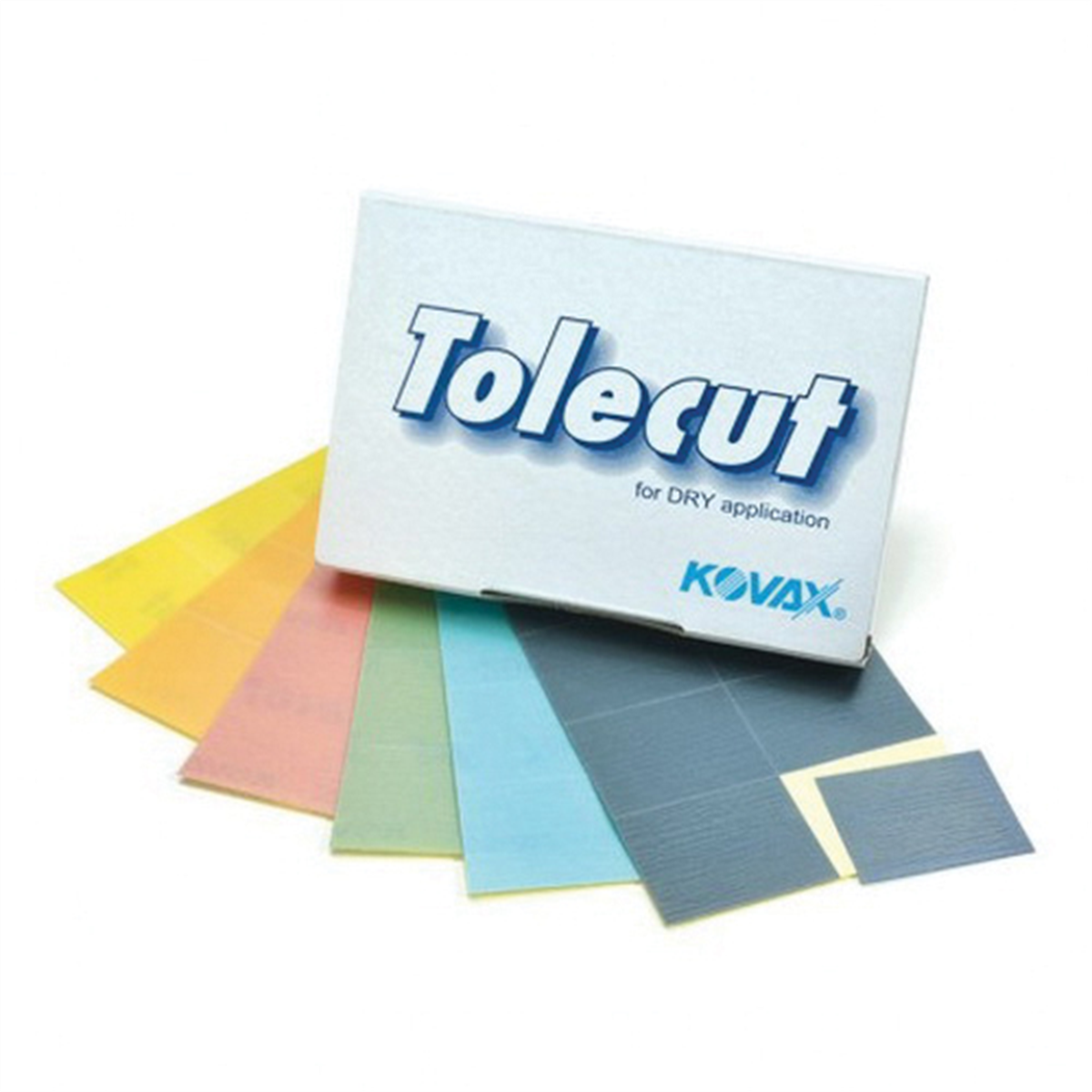 Eagle Abrasives, Inc. KOVAX Tolecut 191-1528 8-Cut Stickon Block Sheet, 70 mm W x 114 mm L, 2500 Grit, K-2500 Grade, Blue