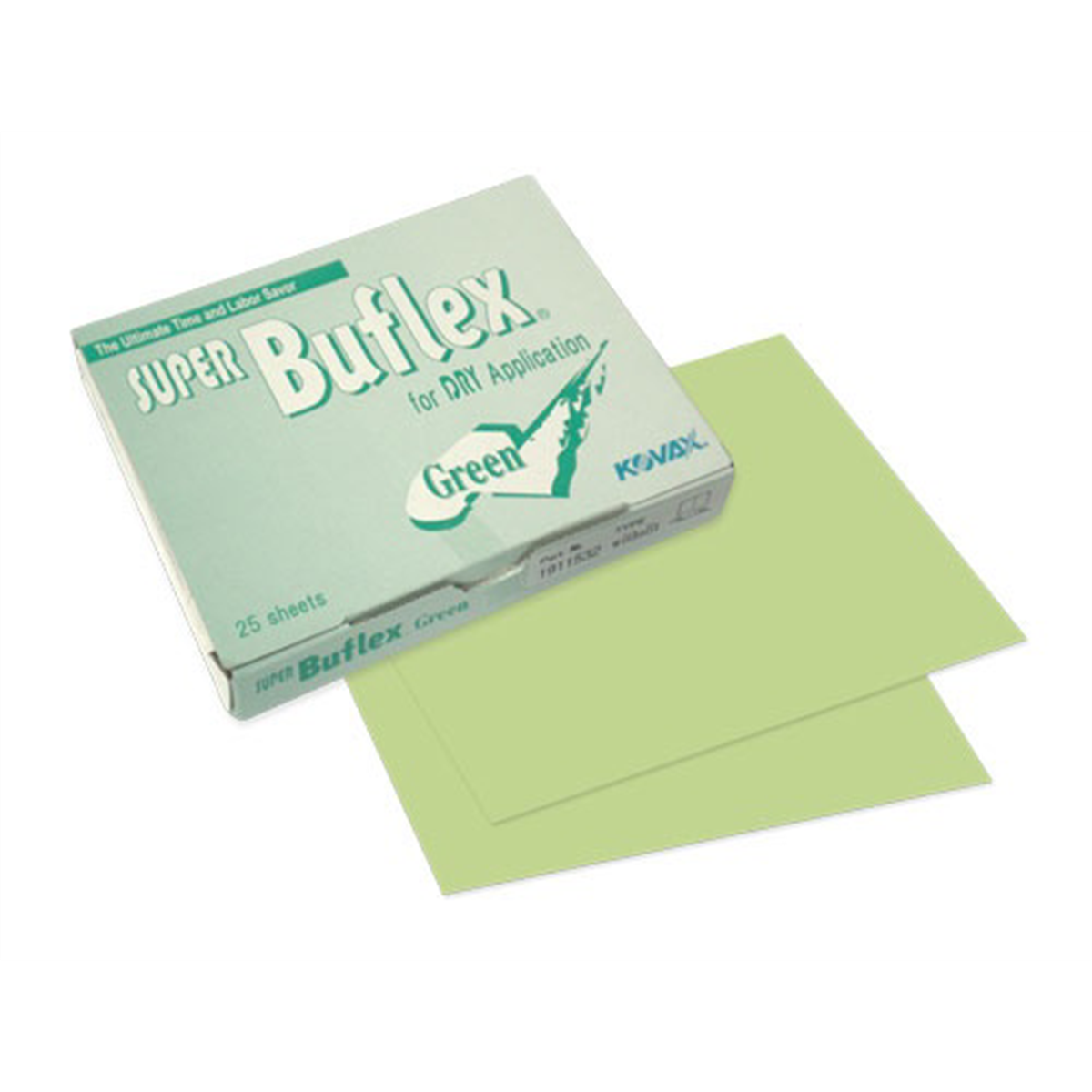 Eagle Abrasives, Inc. KOVAX Super Buflex 191-1532 Super-Tack Buflex Sheet, 130 mm W x 170 mm L, 2000 Grit, K-2000 Grade, Green