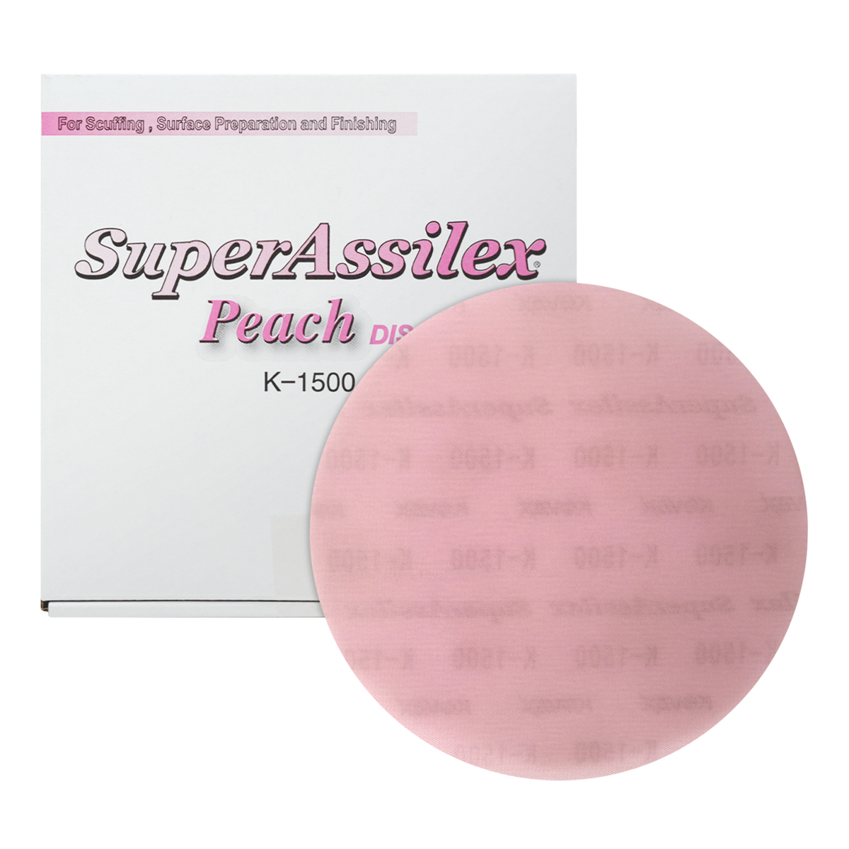 Eagle Abrasives, Inc. (25)Super Assilex 193-1507 Sanding Disc, 6 in Dia, K1500 Grit, Peach, No Holes