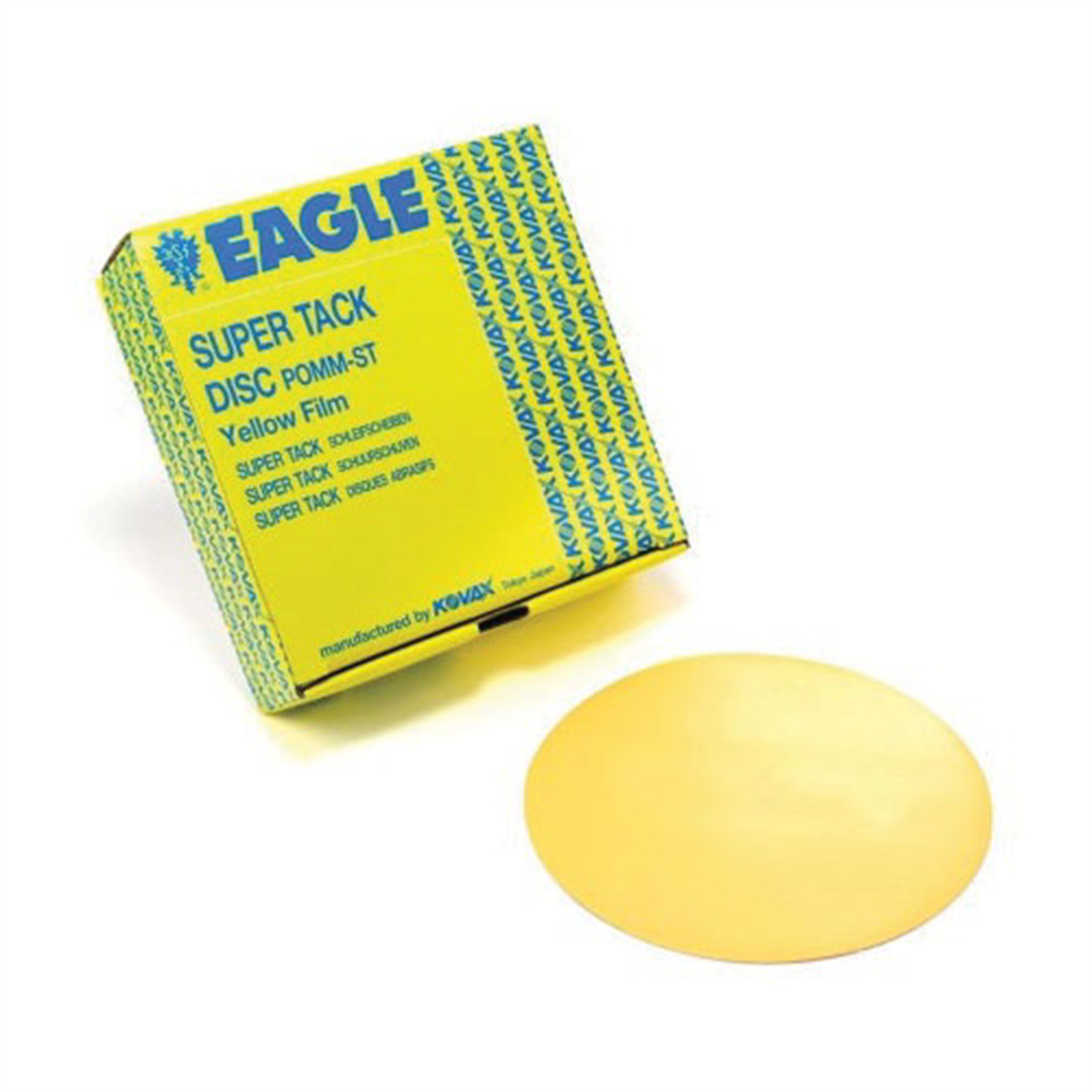 Eagle Abrasives, Inc. KOVAX 778-2000 Sanding Disc, 6 in Dia, 2000 Grit, Aluminum Oxide Abrasive, Yellow, Dry, Super-Tack Attachment