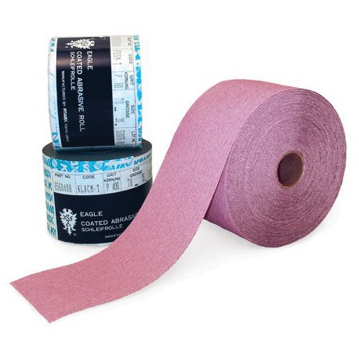 Eagle Abrasives, Inc. KOVAX Finkat 856-0080 File Sheet Roll, 2-3/4 in W x 20 m L, 80 Grit, P80-C Grade, Aluminum Oxide Abrasive