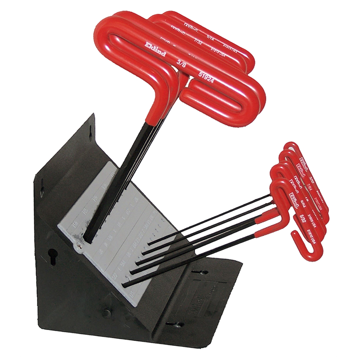 Eklind Tool Company Hex Key Set 10pc Sae Thandle Cush Grip 9in W/stand