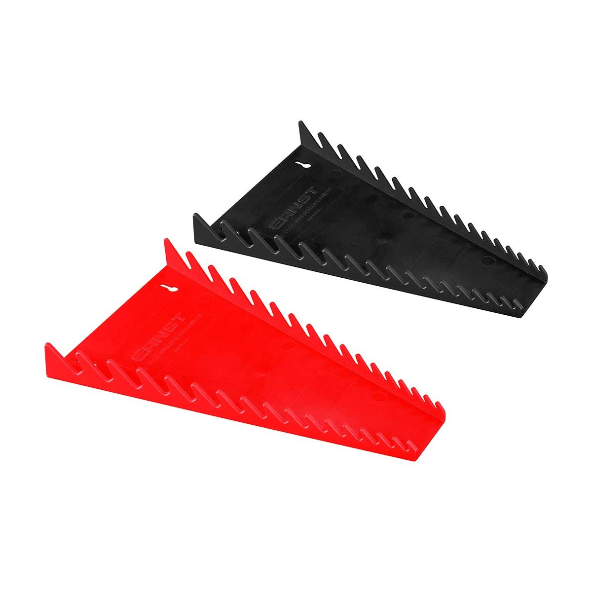 Ernst Mfg. 16 Tool Forward Facing Wrench Tray  - 2 Pack - Red and Black