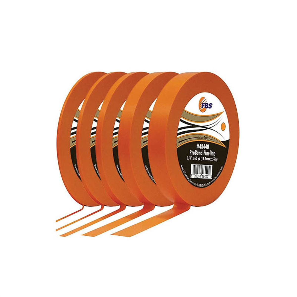 Distribution ProBand 48420 Fine Line Tape, 60 yd L x 1/4 in W, Polymer, Orange