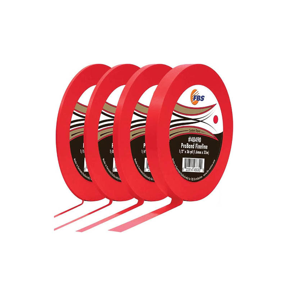 Distribution ProBand 48475 Fine Line Tape, 60 yd L x 1/16 in W, Stabilized Polymer Film, Red