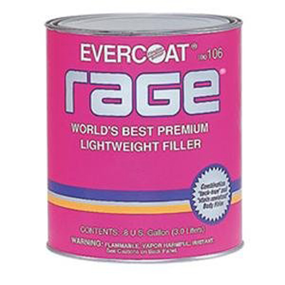 Fibre glass Evercoat Rage 100105 Lightweight Premium Body Filler, 750 mL Can, Gray, Liquid