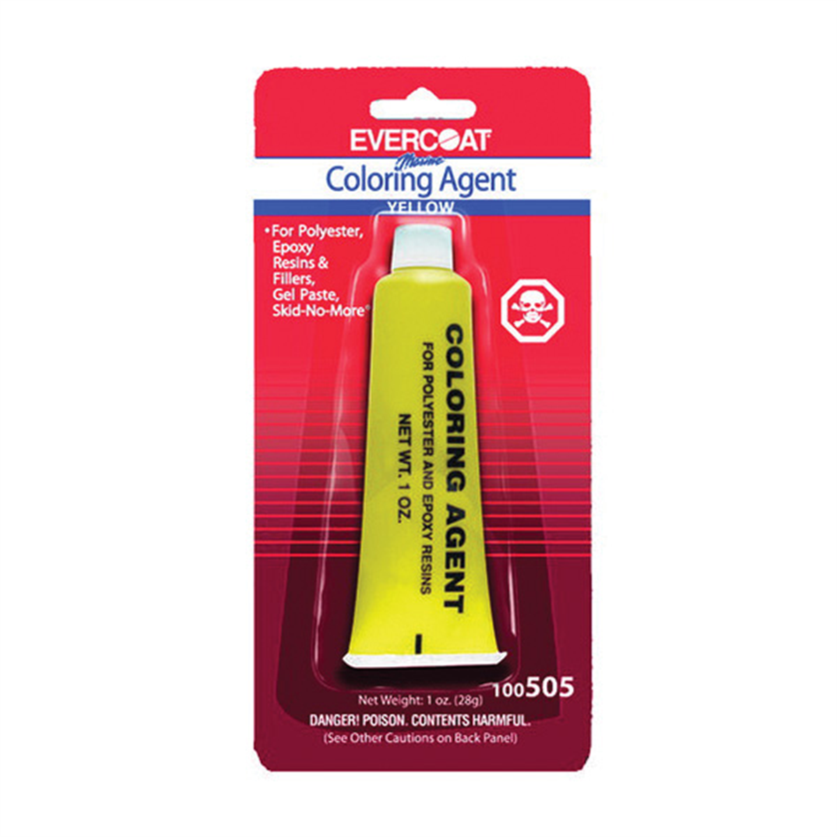Fibre glass Evercoat 100505 Color Agent, 1 oz Tube, Yellow, Liquid
