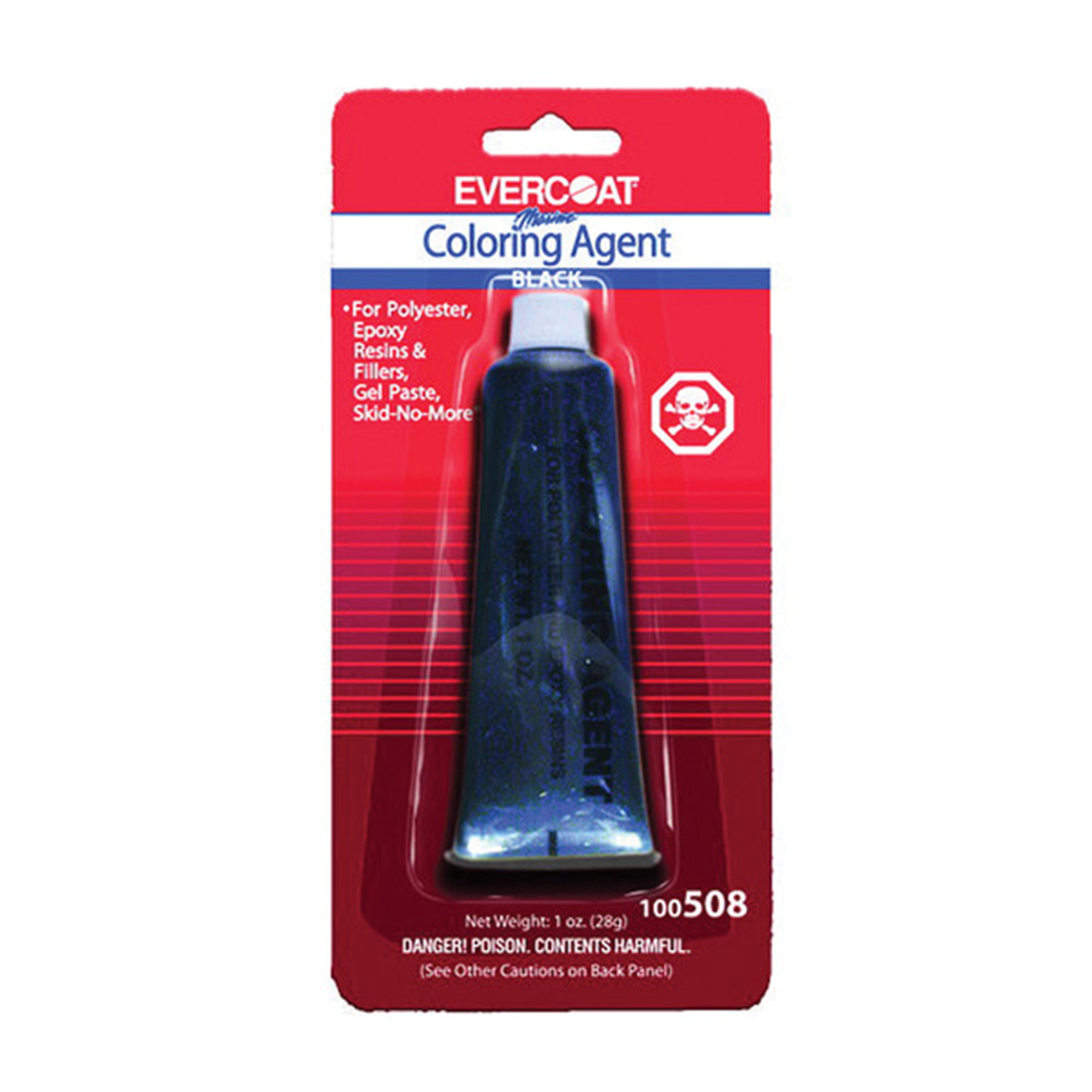 Fibre glass Evercoat 100508 Color Agent, 1 oz Tube, Black, Liquid