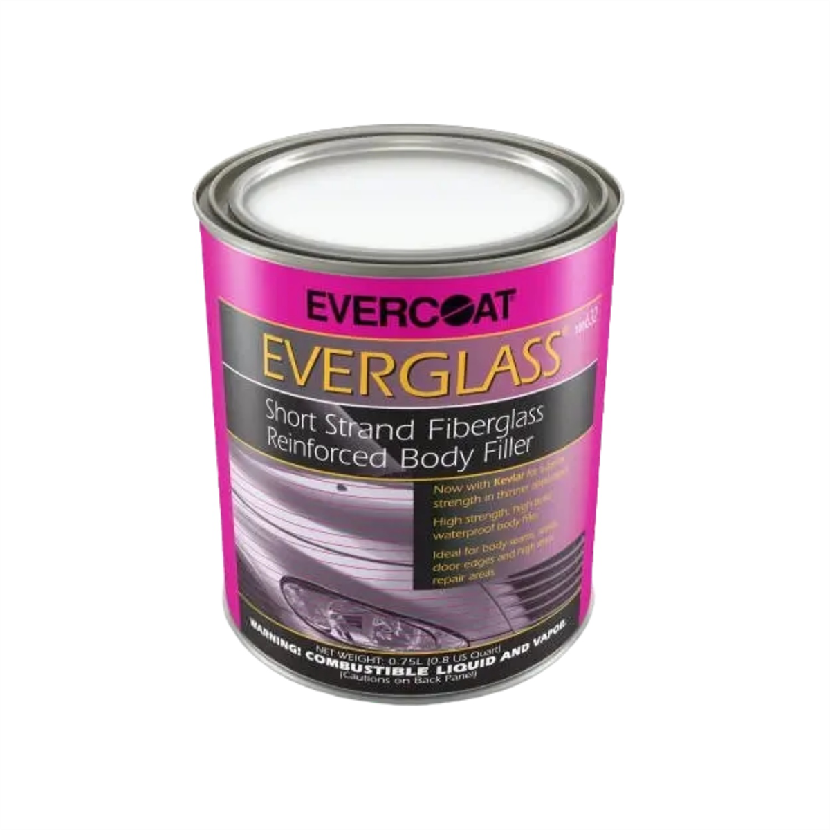 Fibre glass Evercoat EVERGLASS 100632 Short Strand Fiberglass Reinforced Body Filler, 1 qt Can, Blue/Green, Paste
