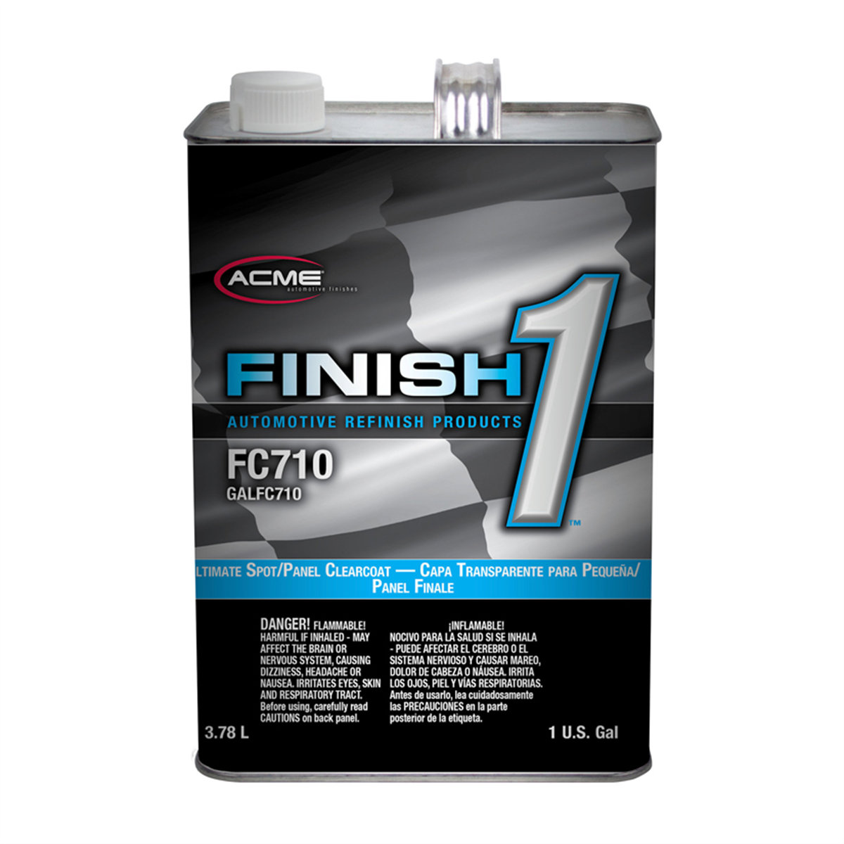 Finish 1 Automotive Refinish Products FC710-1 Ultimate High Solid 4.23 VOC Spot/Panel Clearcoat, 1 gal Can, Gloss