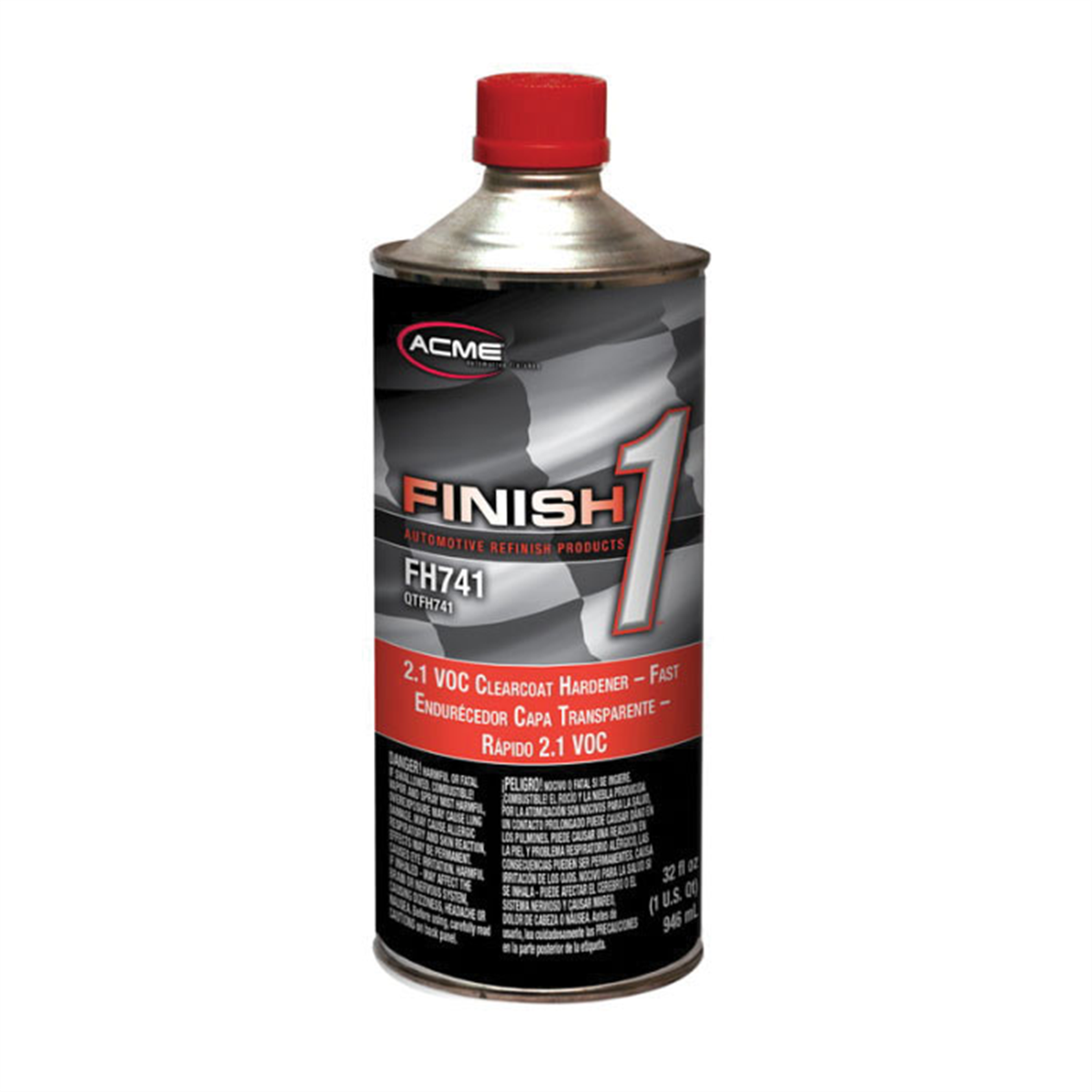 Finish 1 Automotive Refinish Products FH741-4 Fast 2.1 VOC Clearcoat Hardener, 1 qt Aerosol Can, Liquid