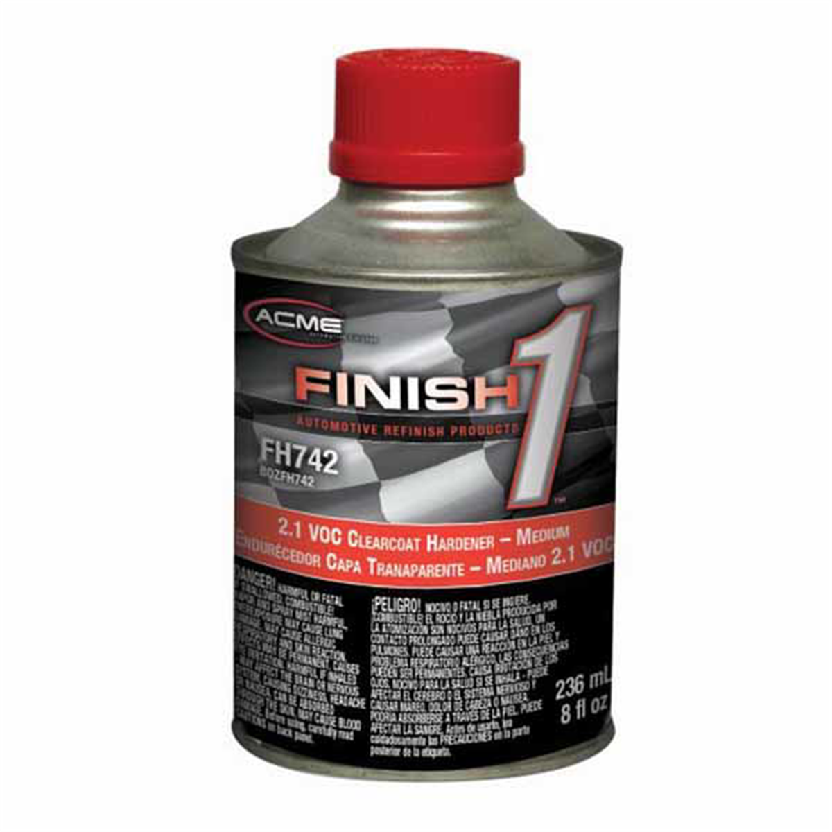 Finish 1 Automotive Refinish Products FH742-18 Medium 2.1 VOC Clearcoat Hardener, 1/2 pt Aerosol Can, Liquid