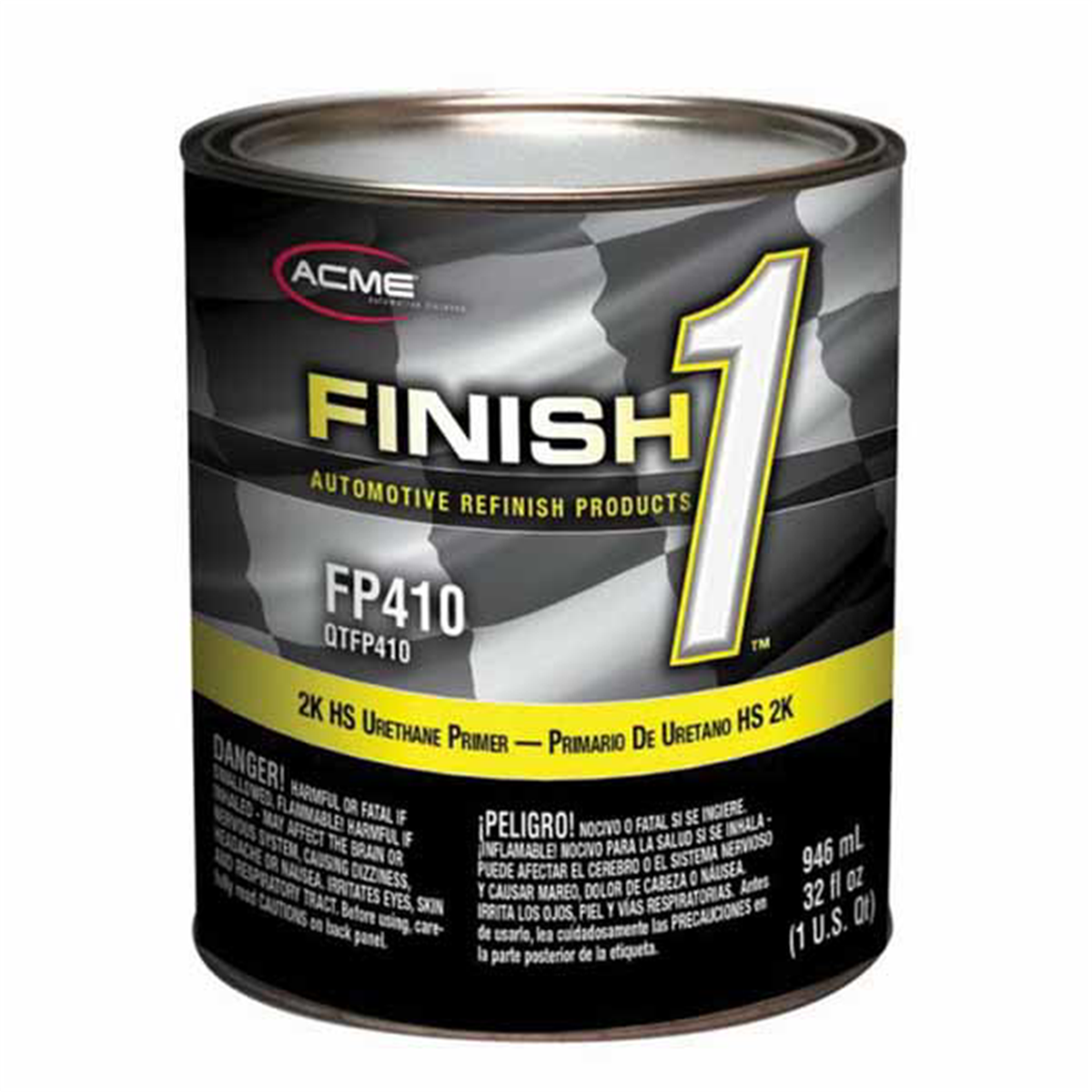 Finish 1 Automotive Refinish Products FP410-4 High Build 2K HS Urethane Primer, 1 qt Can, Gray, 4:1 Mixing