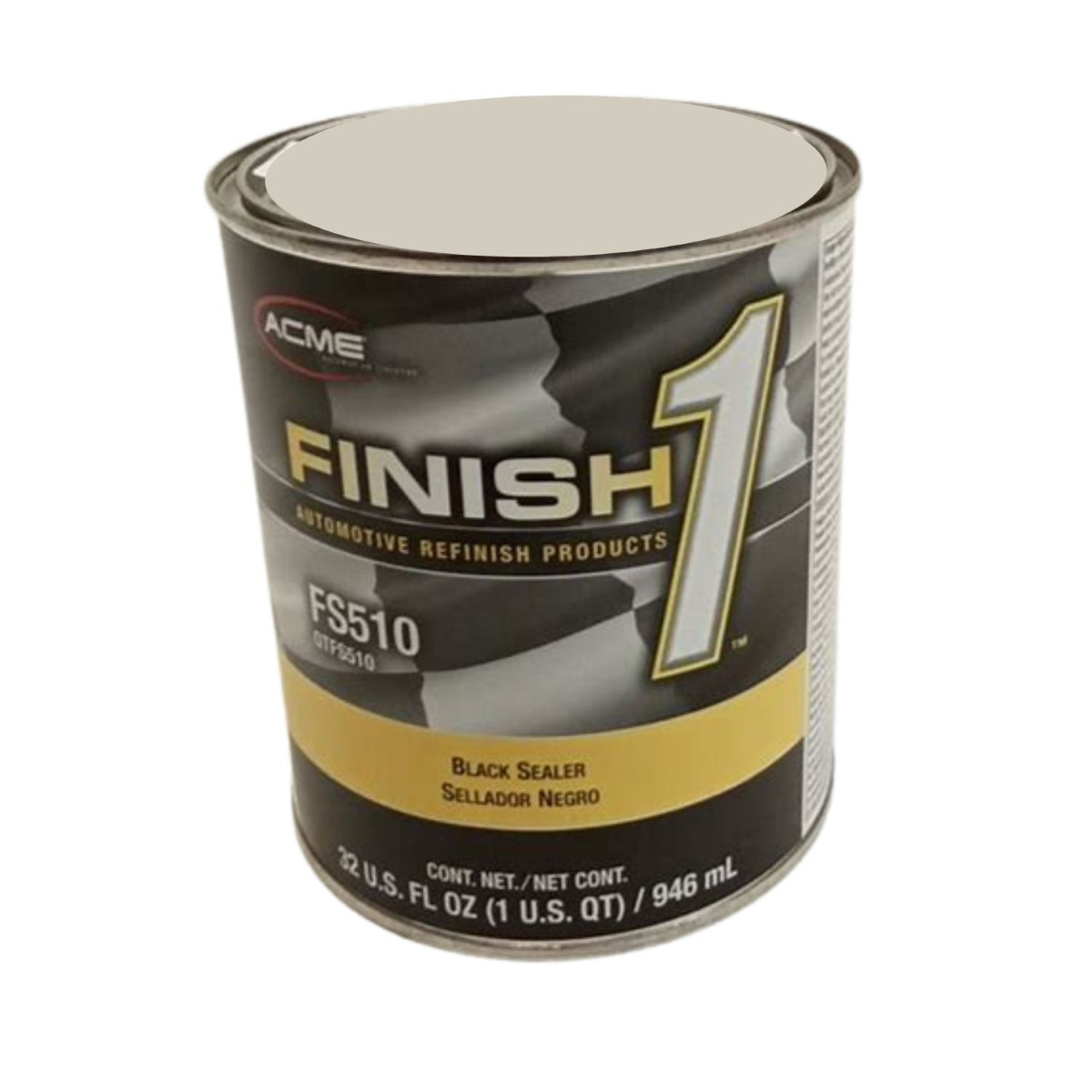 Finish 1 Automotive Refinish Products FS510-4 4.1 VOC Enamel Sealer Undercoat - 1 Quart Can - Black