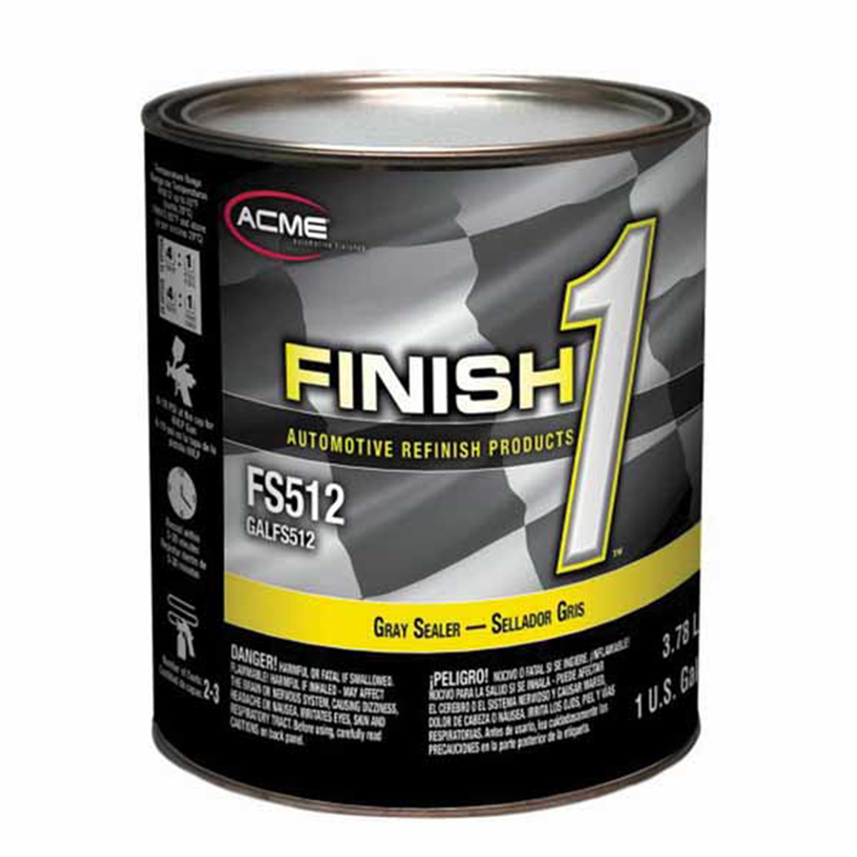 Finish 1 Automotive Refinish Products FS514-1 4.1 VOC Enamel Sealer Undercoat, 1 gal Can, White