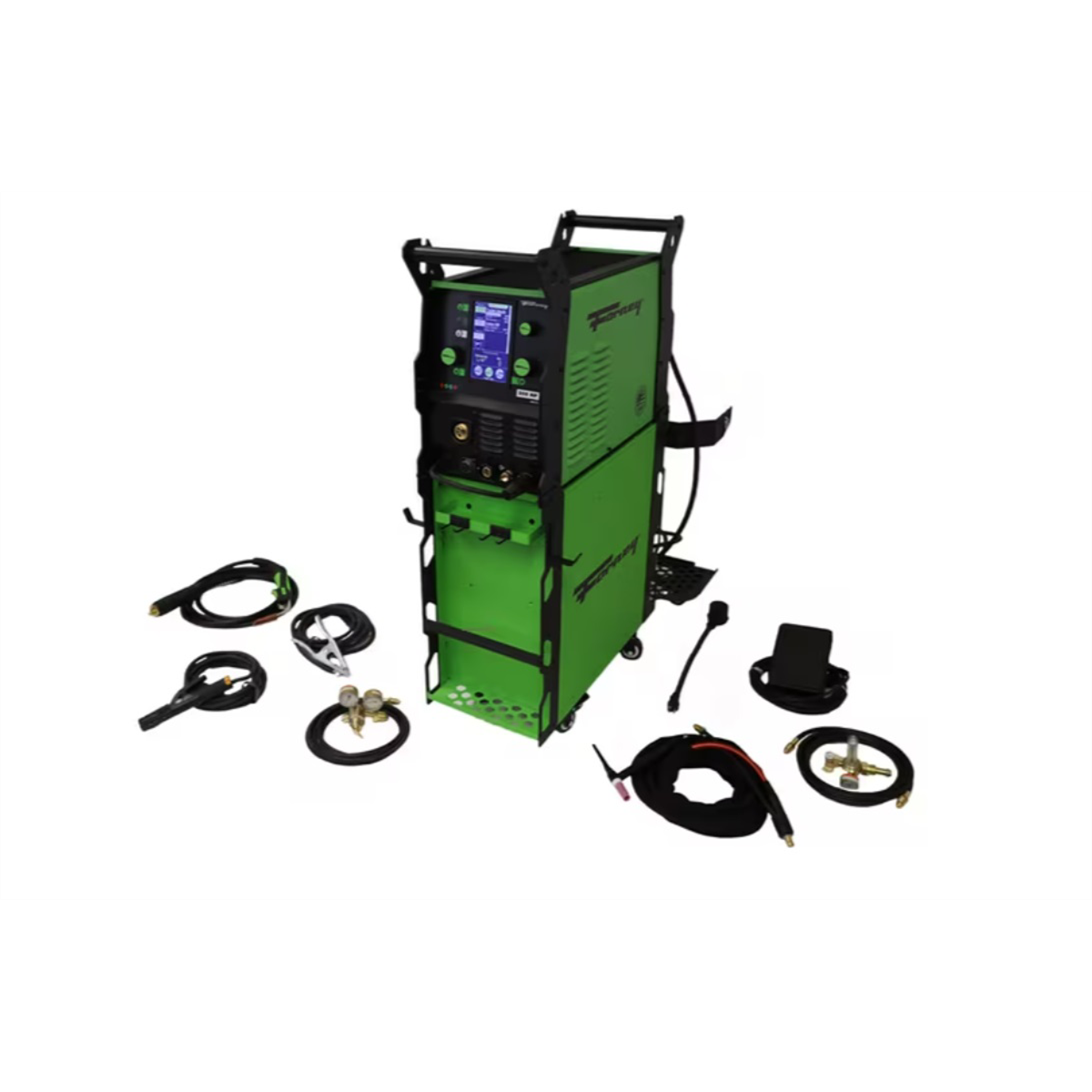 Forney Industries 250 MP (Multi-Process) PRO Welder with TIG Accessory Package and Dual Cylinder Cabinet Cart