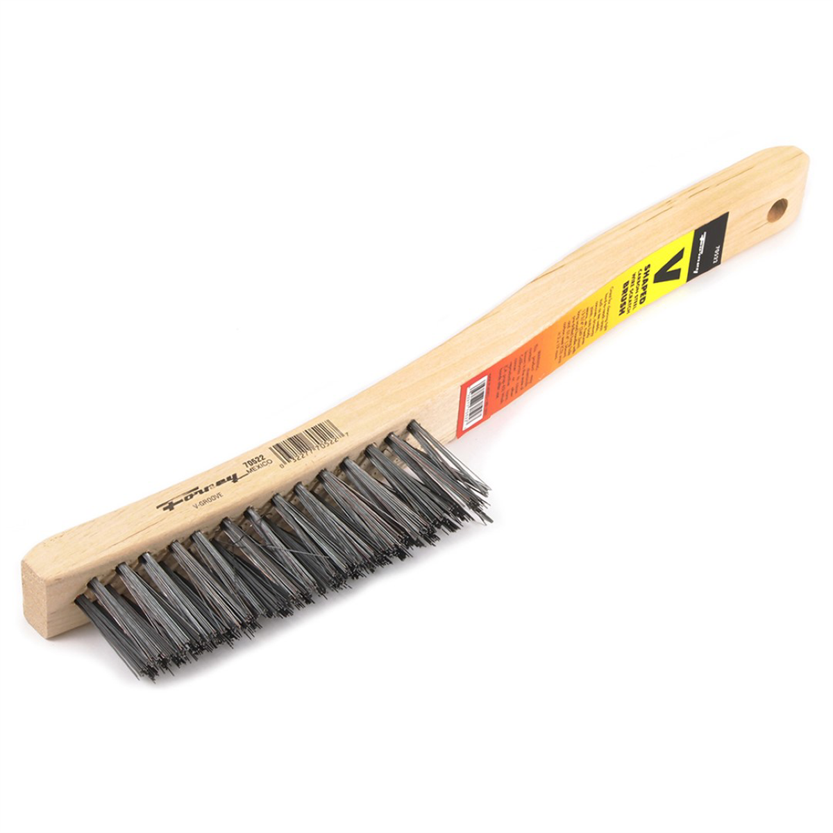 Forney Industries Scratch Brush, V-groove, Carbon, 3 X 19 Rows