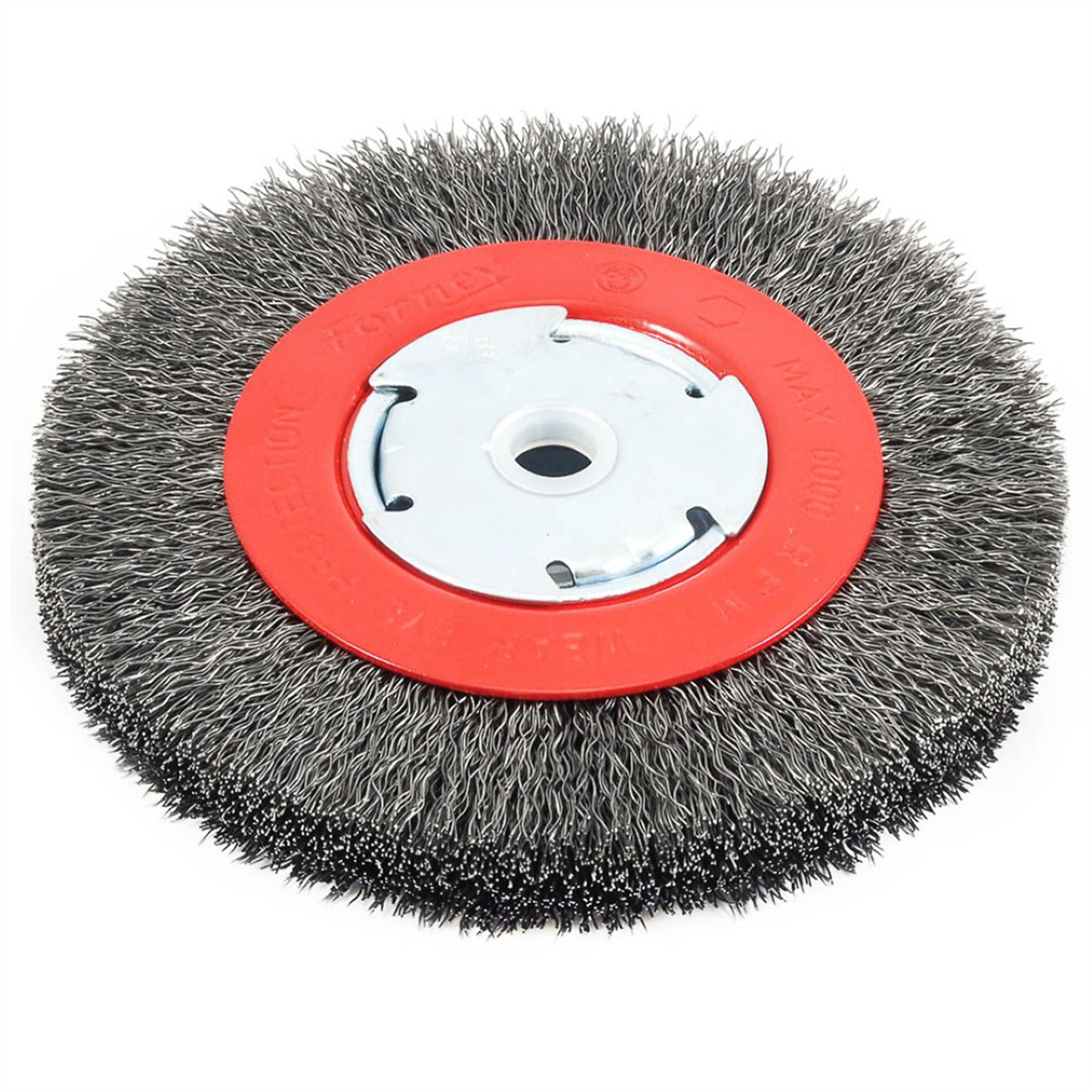 Forney Industries Wire Wheel, Crimped, 6 in x .014 in x 1/2 in - 5/8 in Arbor