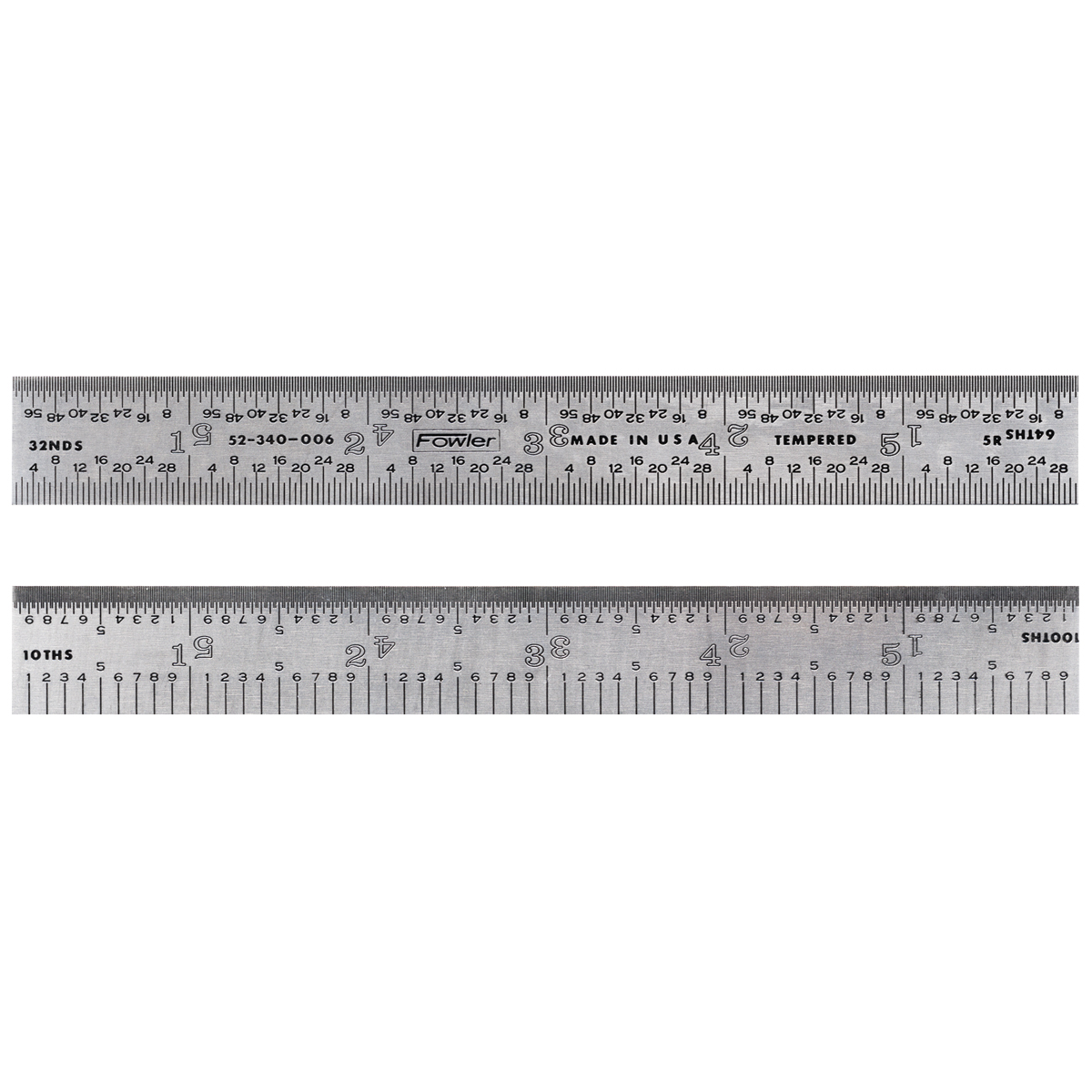 Fowler 6" 5R Rigid Steel Rule