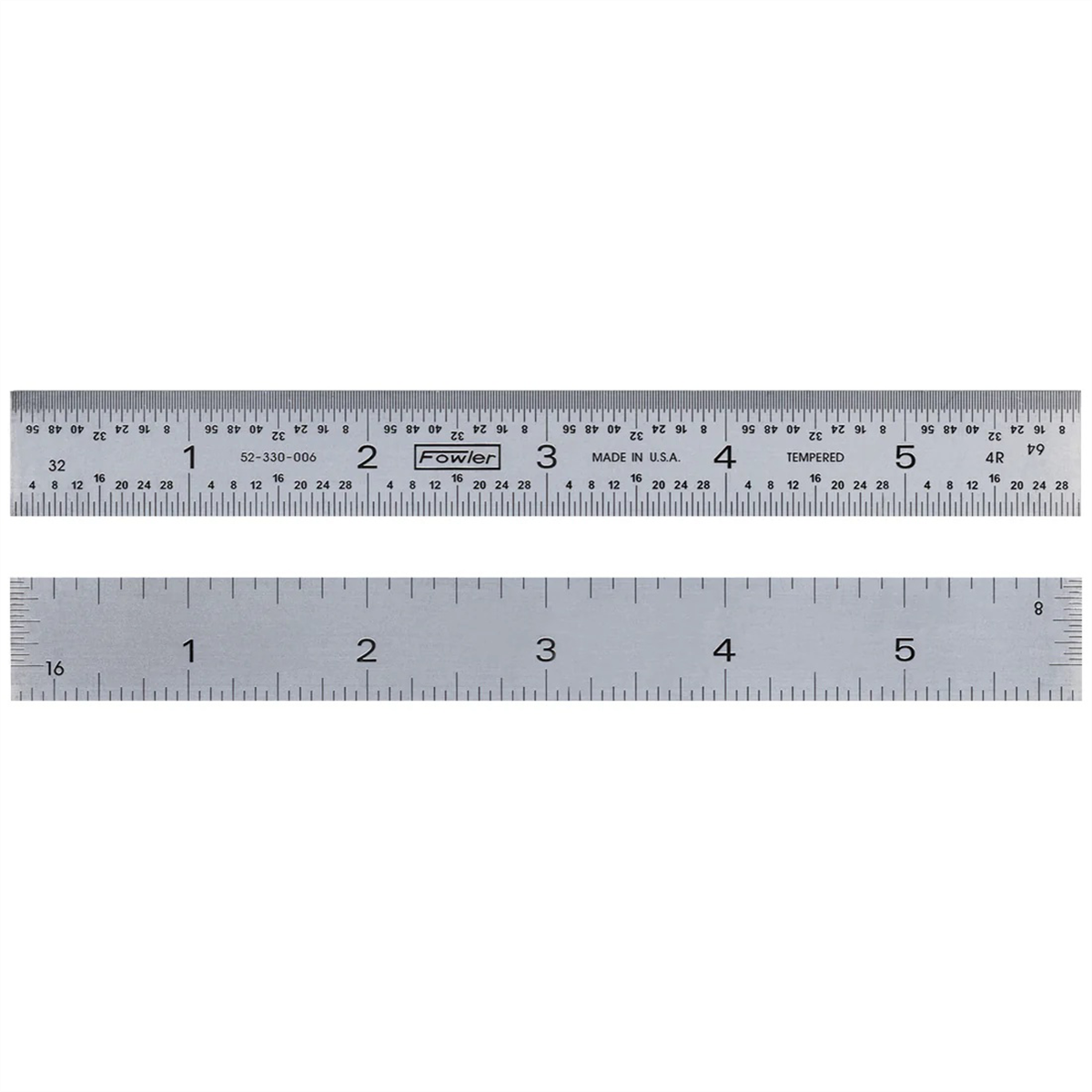 Fowler 6" 4R Rigid Steel Rule