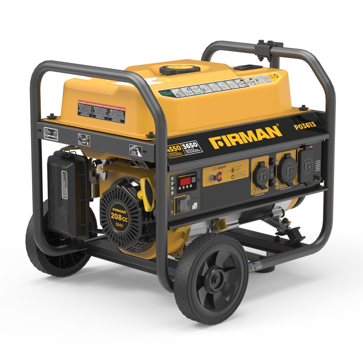 Firman Open Frame 4550/3650W Recoil Start Gasoline Powered Portable Generator