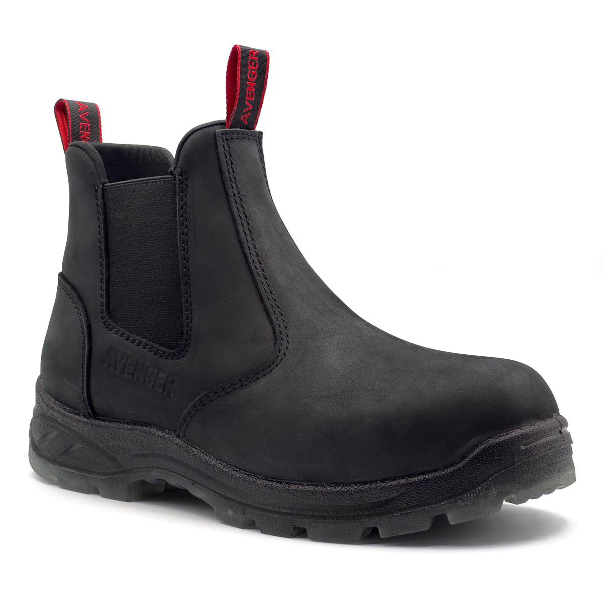 Avenger Work Boots BLACK WIDOW ST - Men's Boots - Soft Toe - EH|SR|PR - Black/Black - Size: 8.5 - E - (Wide)