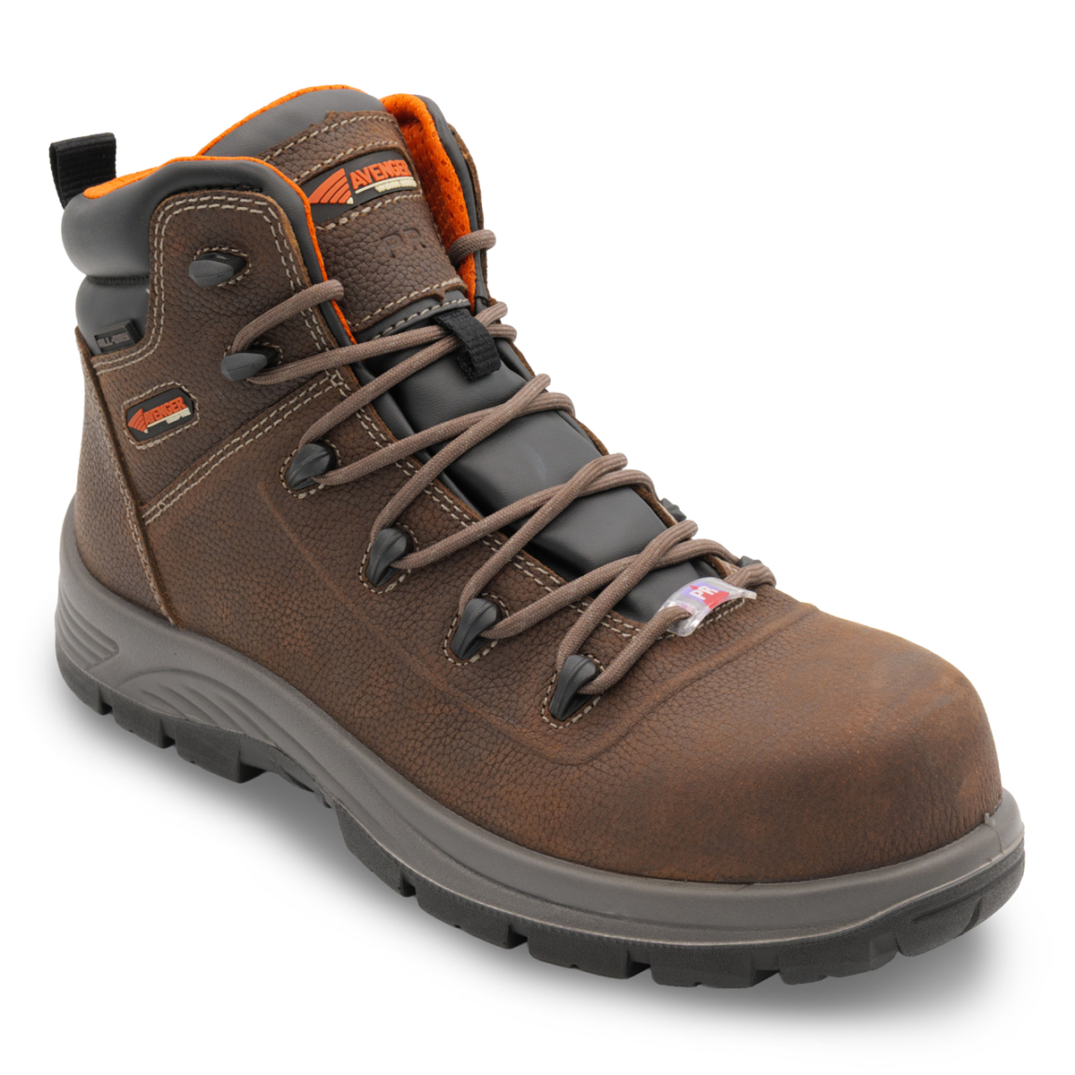 Avenger Work Boots Framer MAX Mid - Men's - CT|EH|PR|WP|SR|SF - Brown - Size: 11.5 - EE - (Extra Wide)