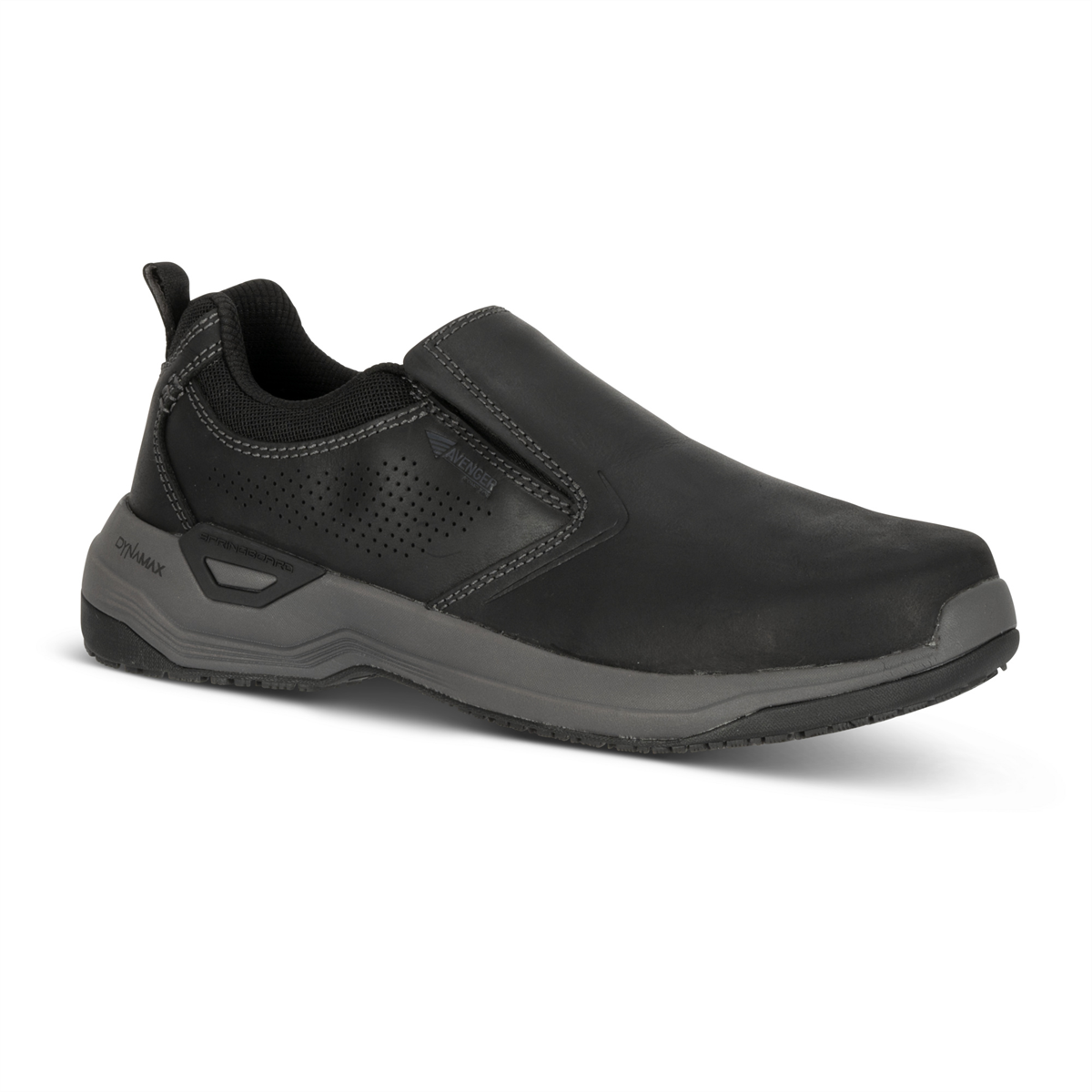Avenger Work Boots Foreman MAX Low Slip-On - Men's - CN|EH|SR|SF - Black - Size: 11.5 - D - (Regular)
