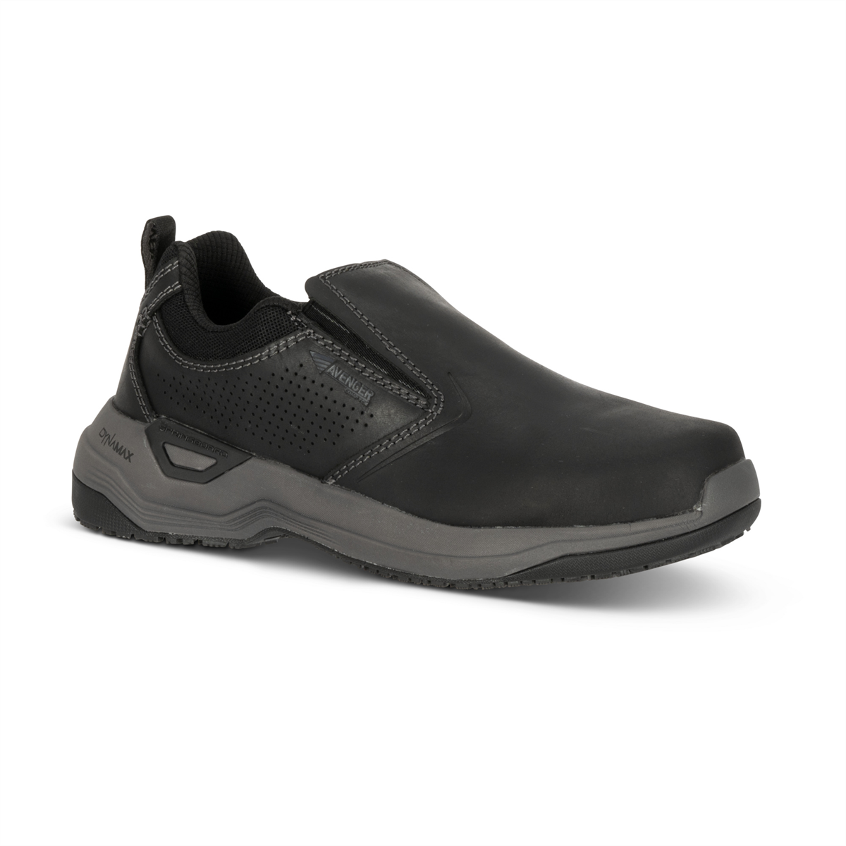 Avenger Work Boots Foreman MAX Low Slip-On - Women's - CN|EH|SR|SF - Black - Size: 7 - D - (Regular)
