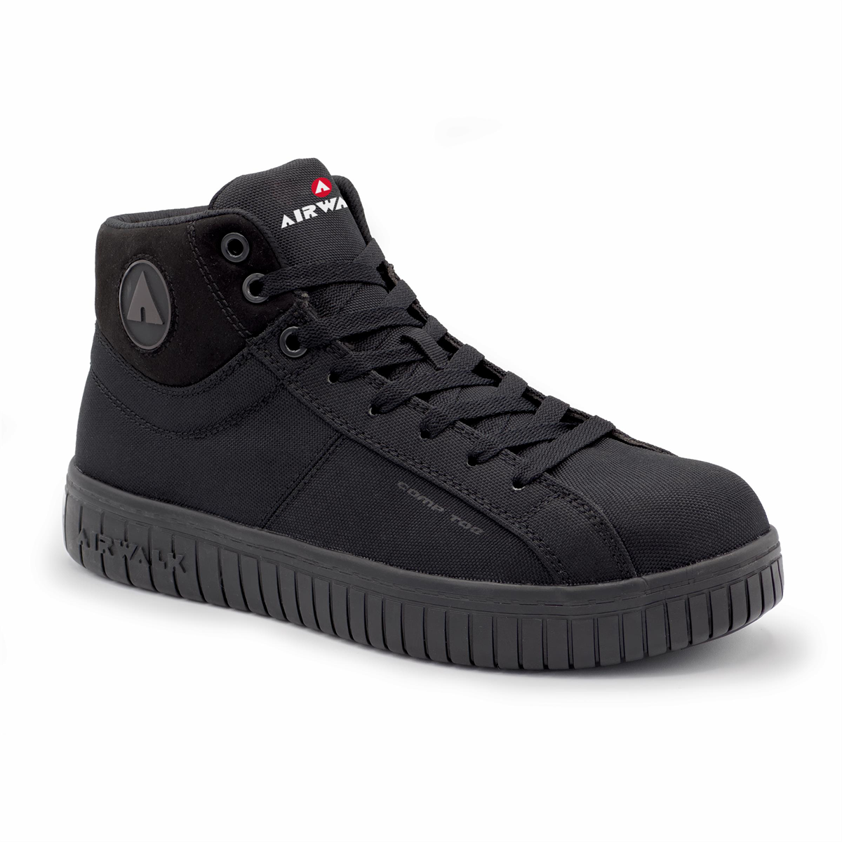 Airwalk Deuce Mid - Men's Mid Top Shoe - Ct|eh|sr - Black/black - Size: 10.5 - 4e - (ultra Wide)