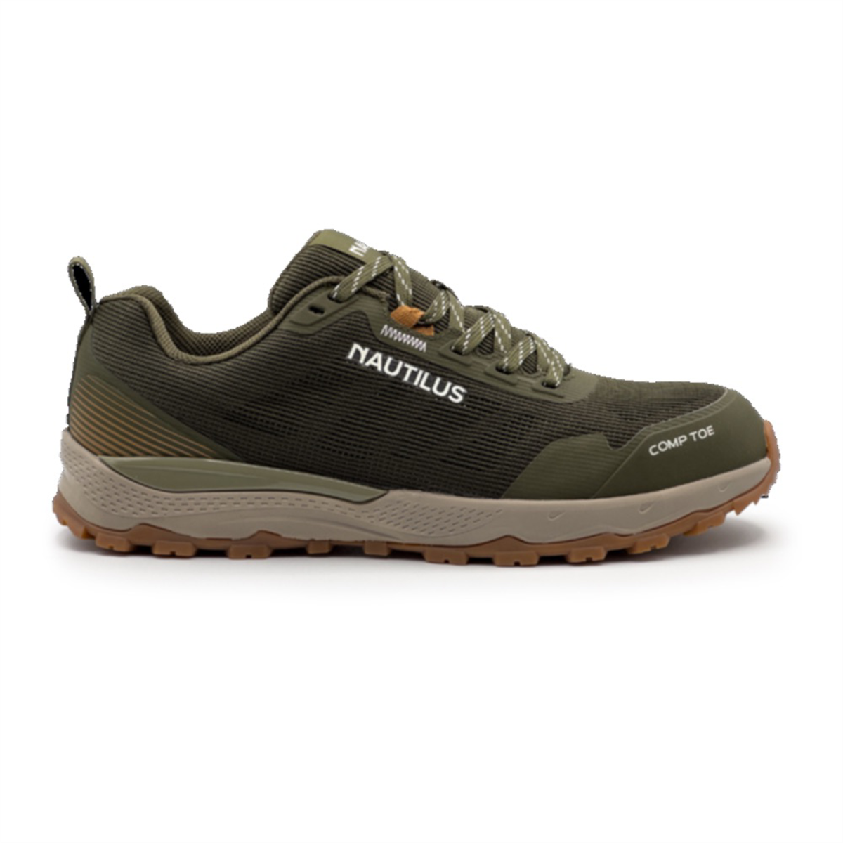 Nautilus Safety Footwear TRILLIUM - Men's Low Top Shoe - CT|EH|SF|SR - Olive - Size: 13 - D - (Regular)