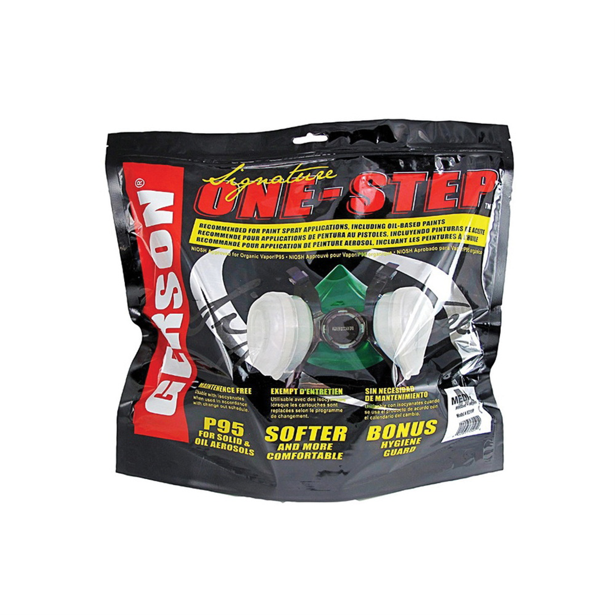 Gerson Co. Signature One Step 8311P 8000 Series Half-Mask Cartridge Respirator, Large, P95 Filter Class