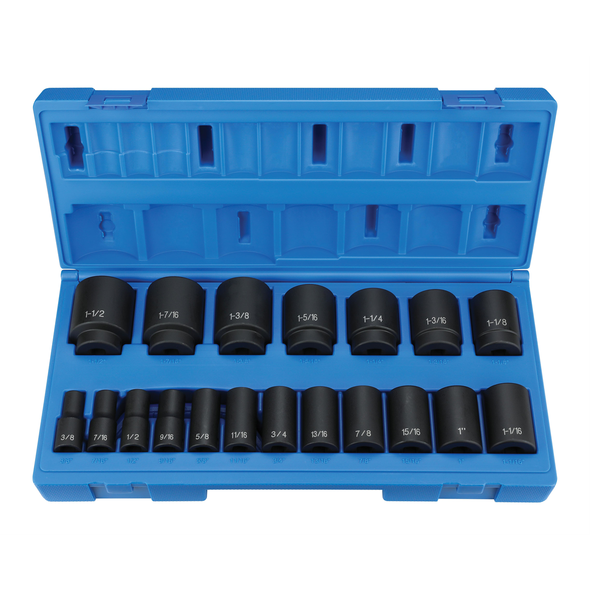 Grey Pneumatic 1/2" Drive 19 Pc. Semi-Deep Fractional Set