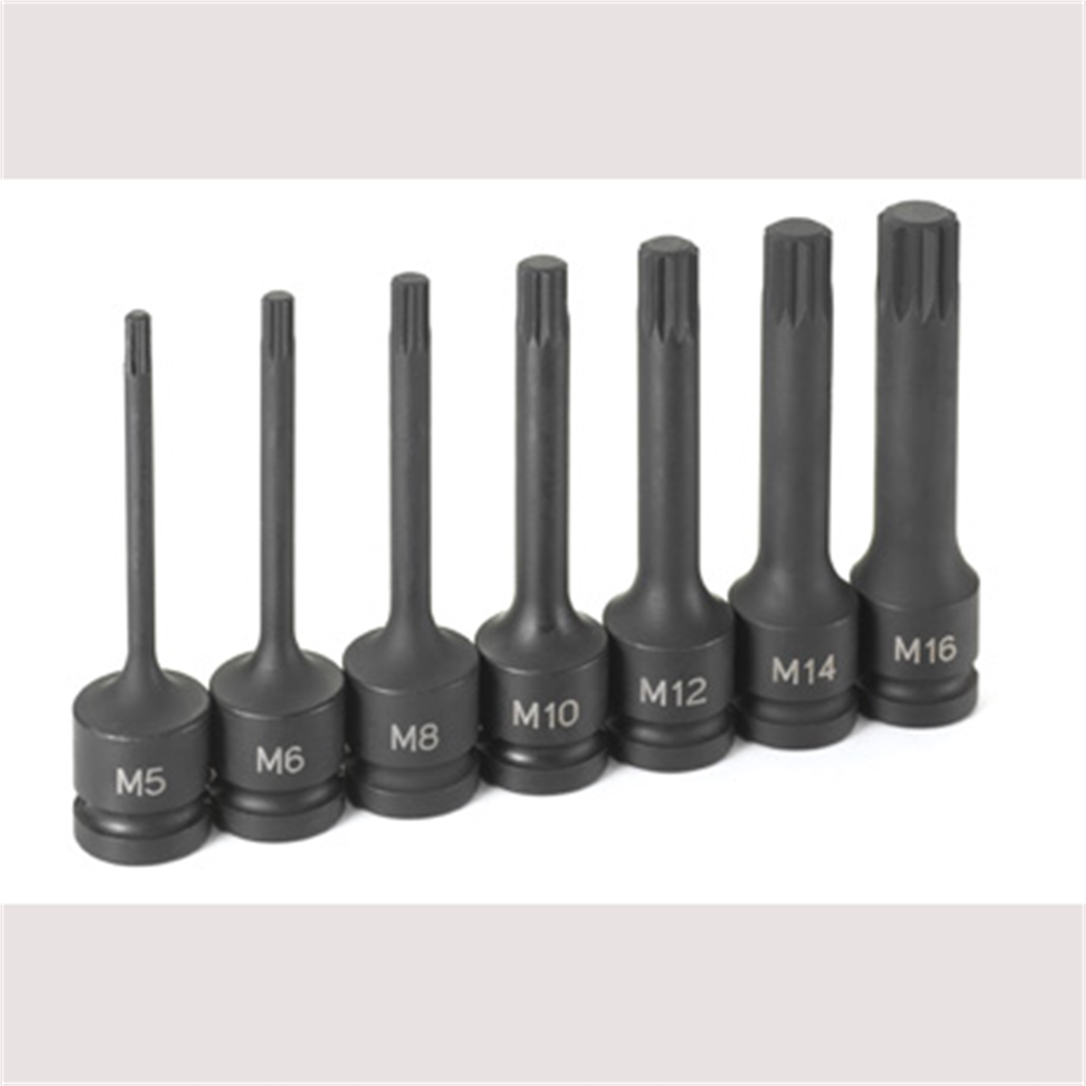 Grey Pneumatic 1/2" Drive 7pc Triple Square Driver Set - 4" Length