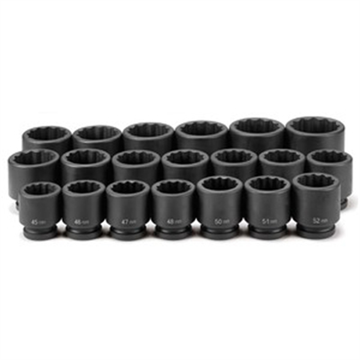 Grey Pneumatic 1" Drive 20 Piece Metric Set 45mm to 75mm - 12 Point